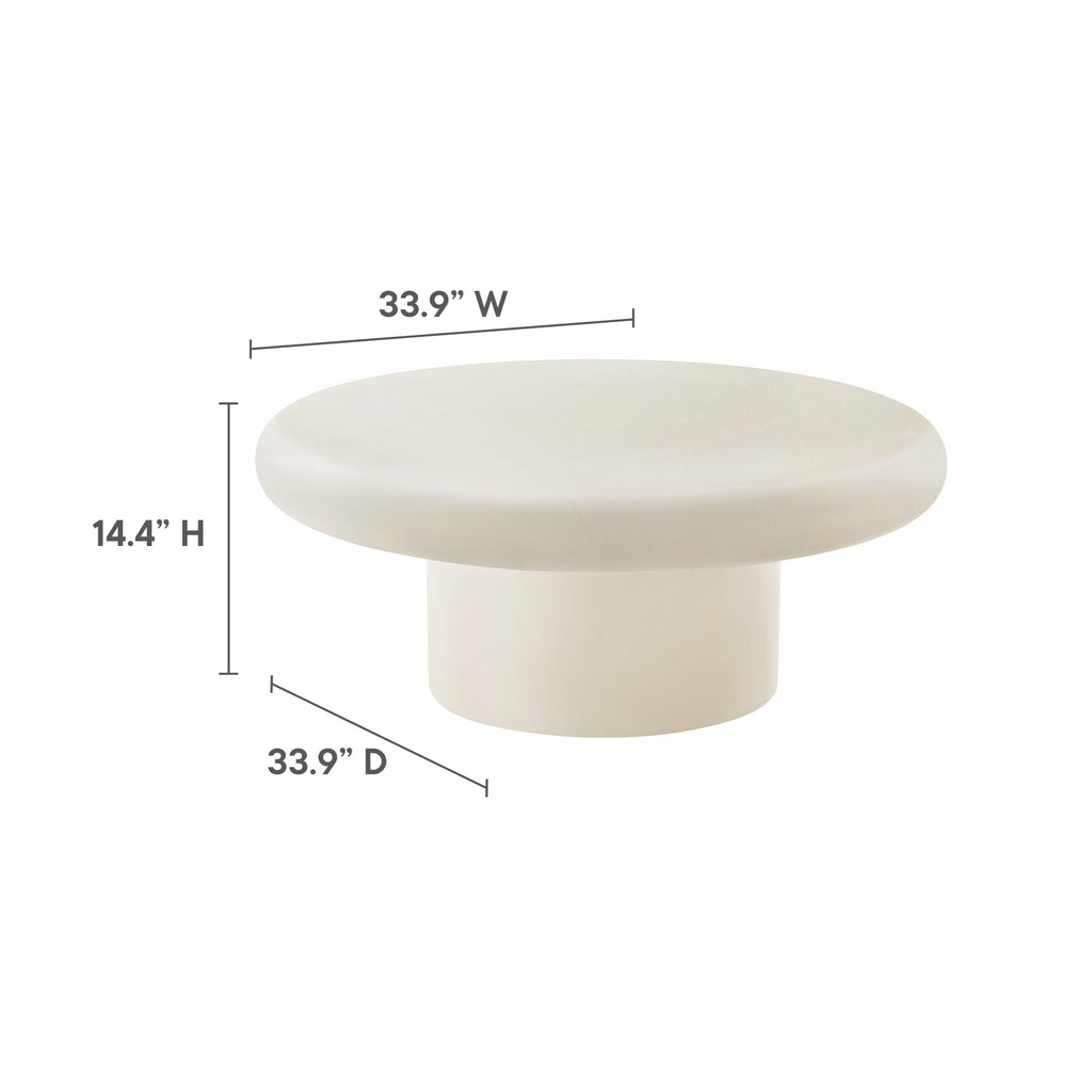 Ergos Outdoor Concrete Round Coffee Table