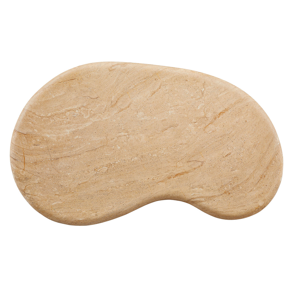 Vanessa Outdoor Faux Travertine Coffee Table