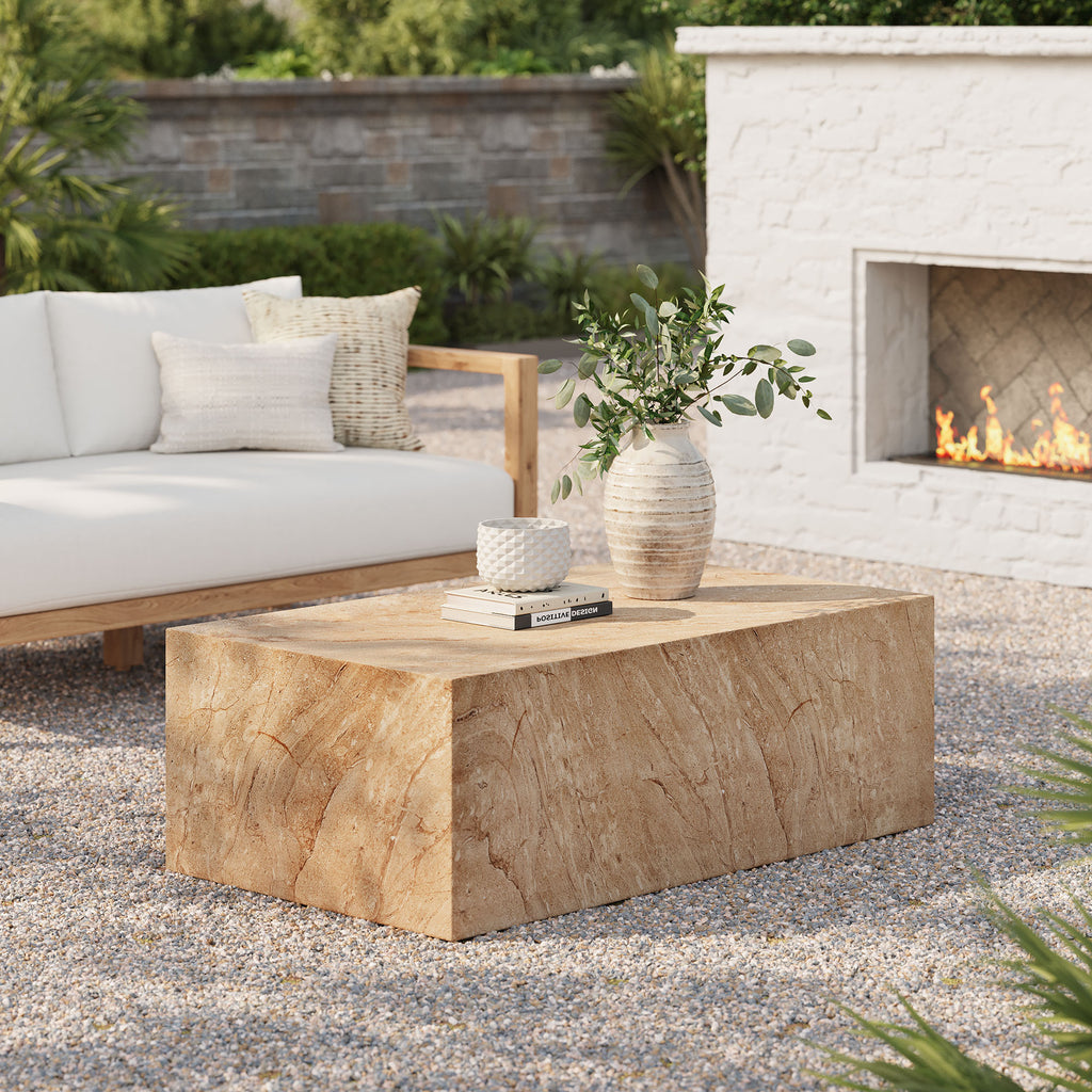 Jordan Outdoor Concrete Coffee Table