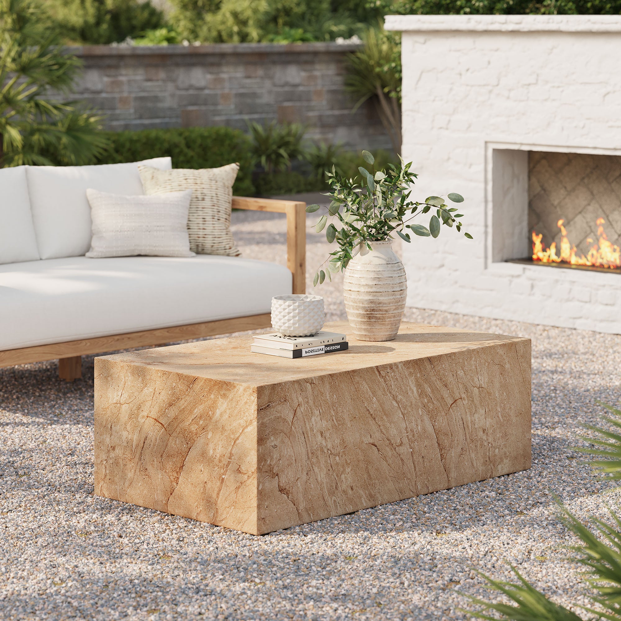 Jordan Outdoor Concrete Coffee Table