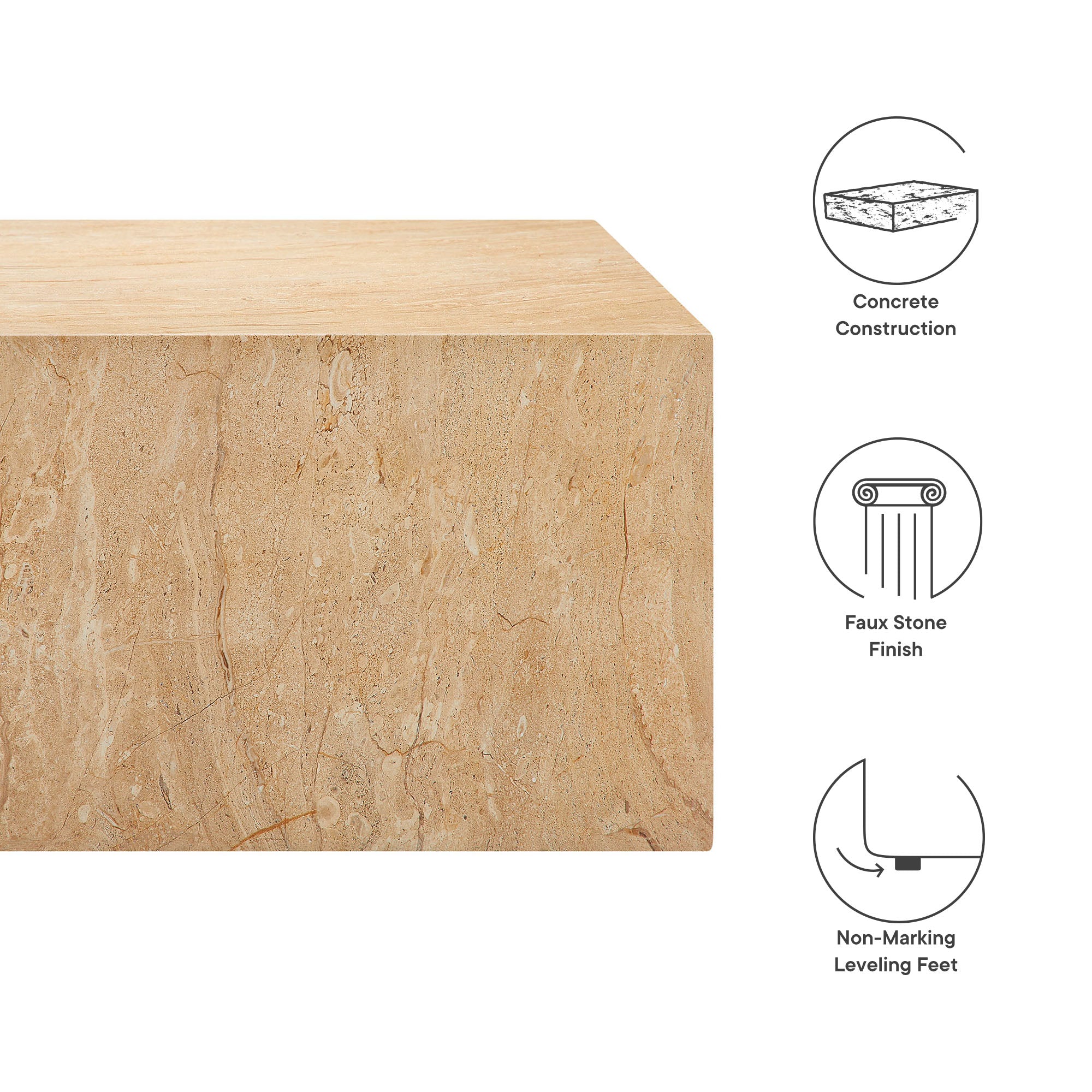 Jordan Outdoor Concrete Coffee Table