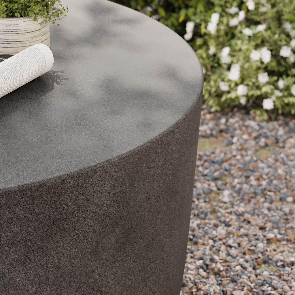 Bryson Round Outdoor Concrete Coffee Table