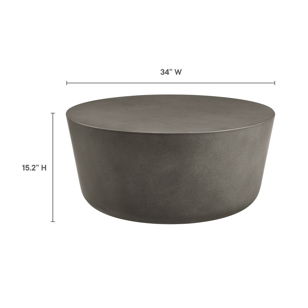 Bryson Round Outdoor Concrete Coffee Table
