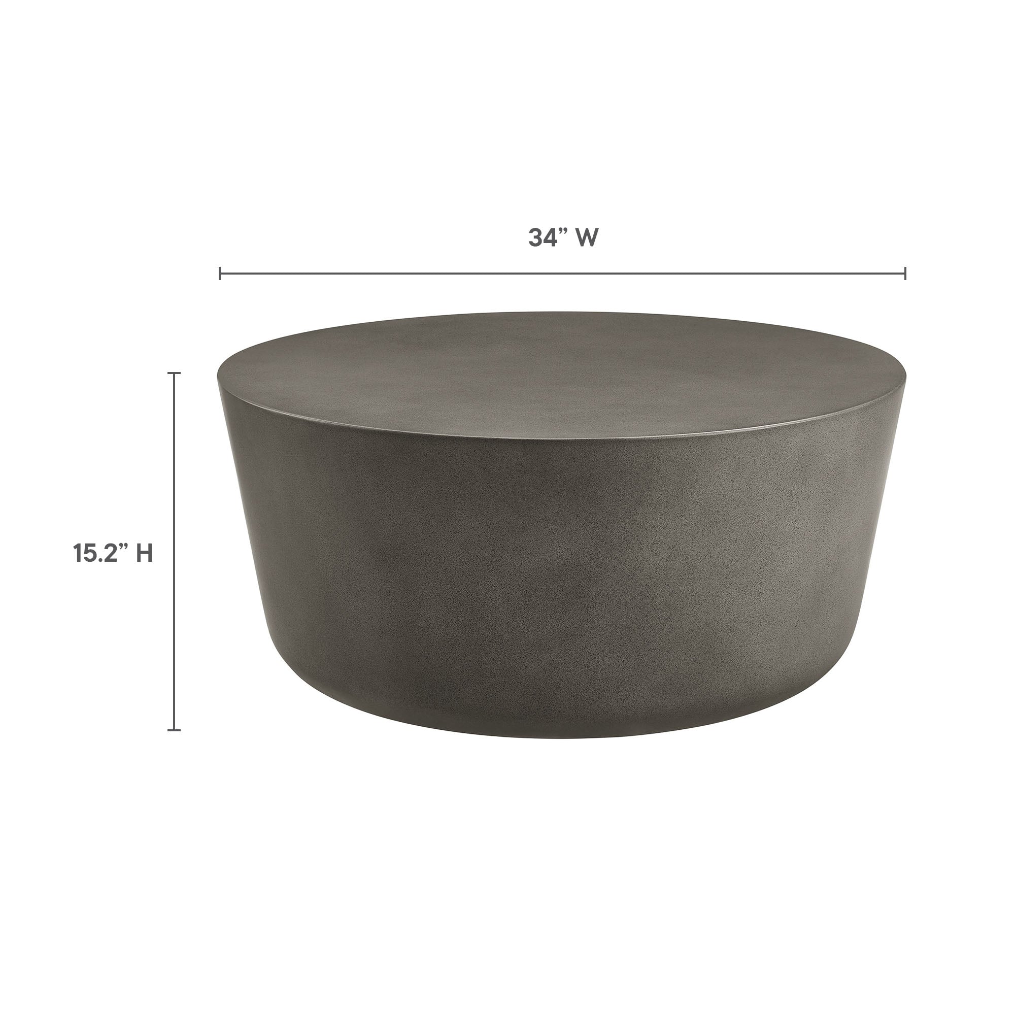 Bryson Round Outdoor Concrete Coffee Table