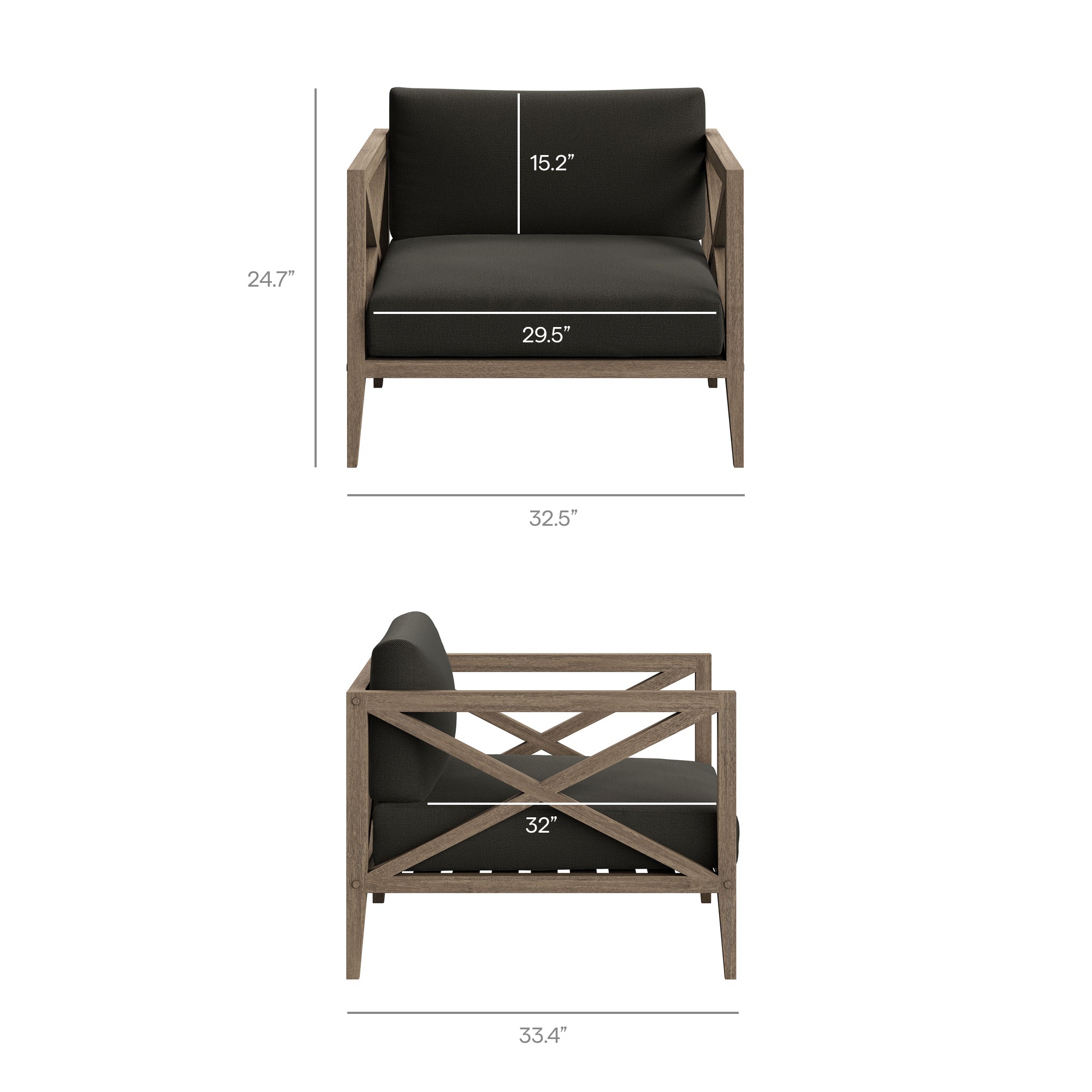 Eastern Outdoor Teak Armchair