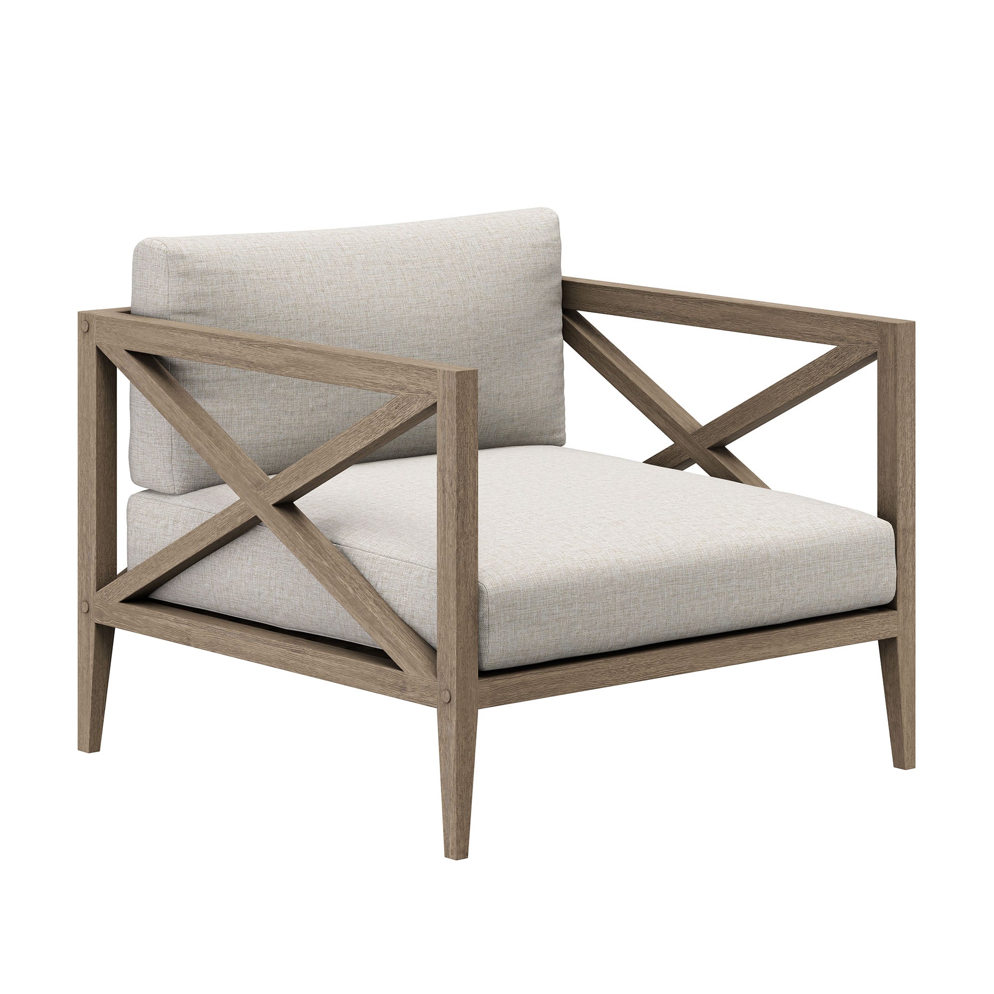 Eastern 3 Piece Outdoor Teak Set with 2 Armchairs and Side Table