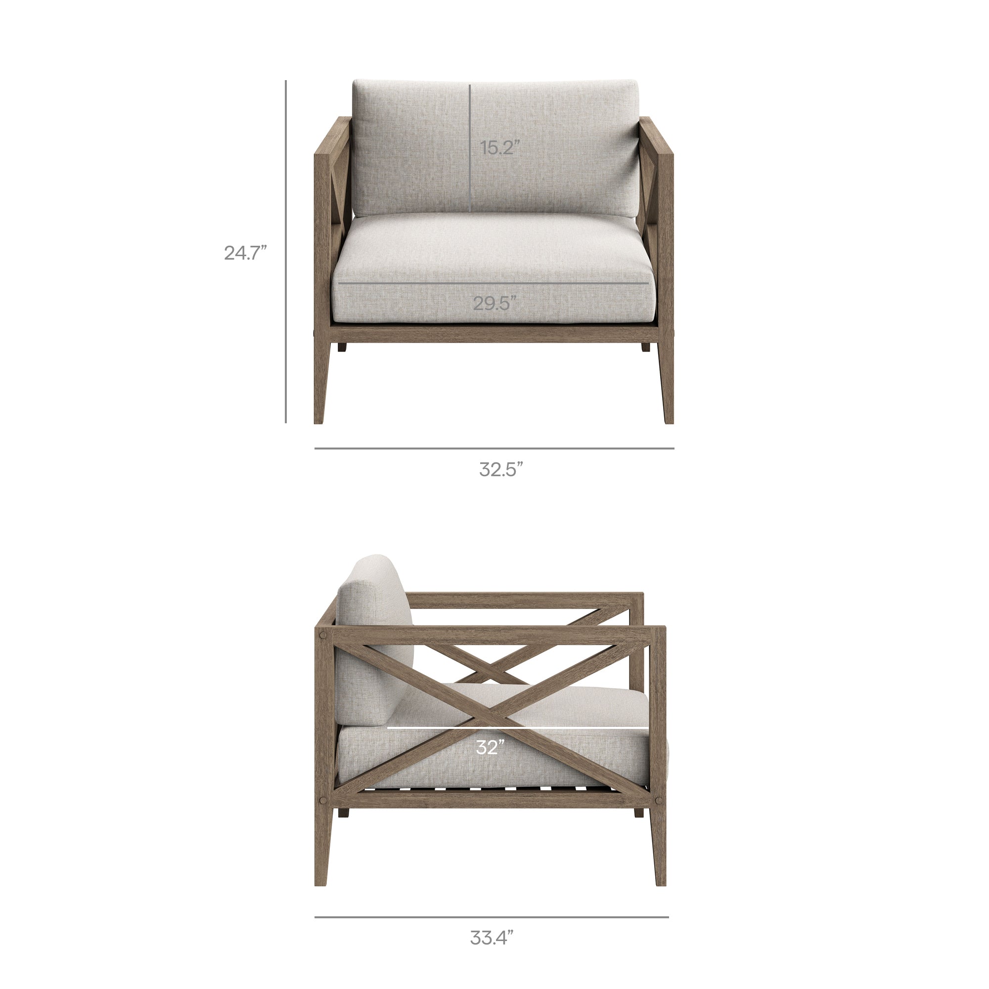 Eastern Outdoor Teak Armchair