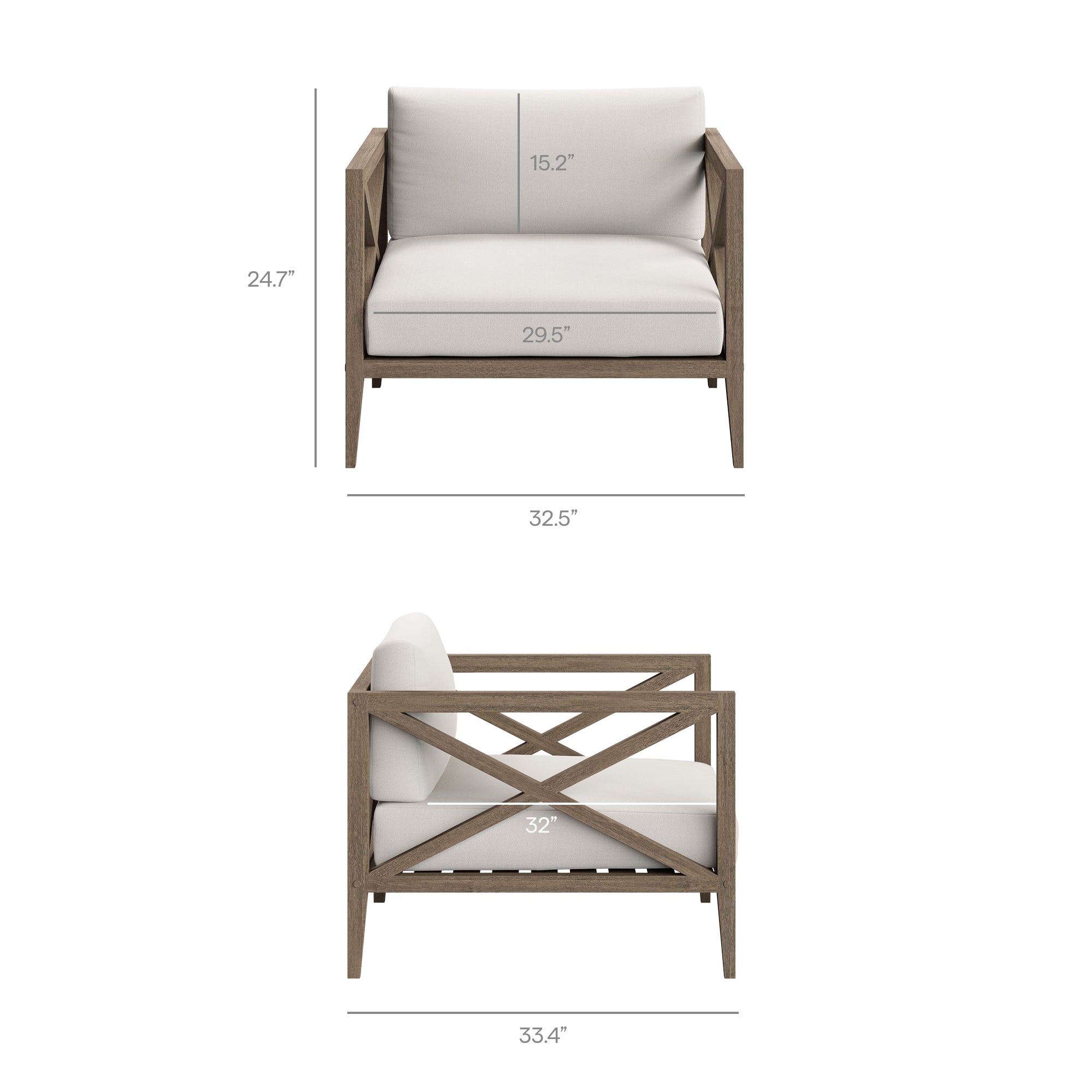 Eastern Outdoor Teak Armchair