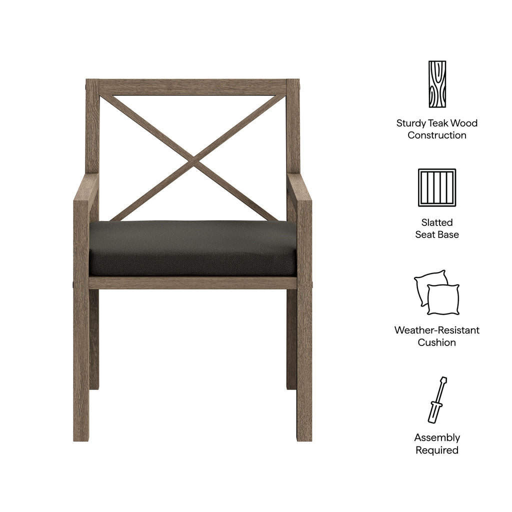 Eastern Teak Outdoor Dining Armchair
