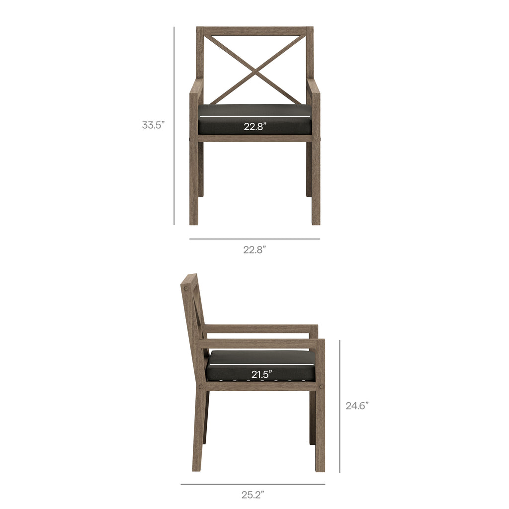 Eastern Teak Outdoor Dining Armchair