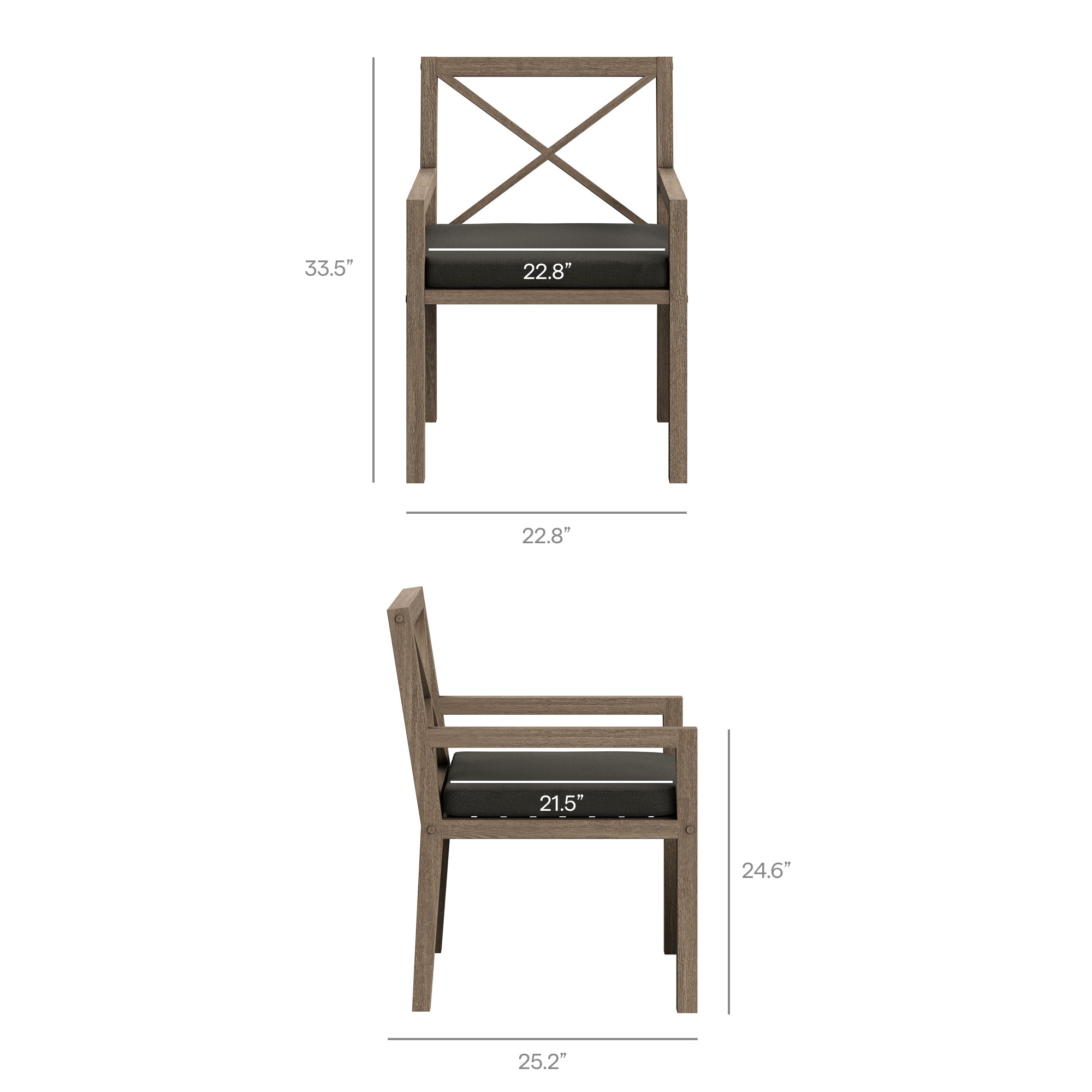 Eastern Teak Outdoor Dining Armchair
