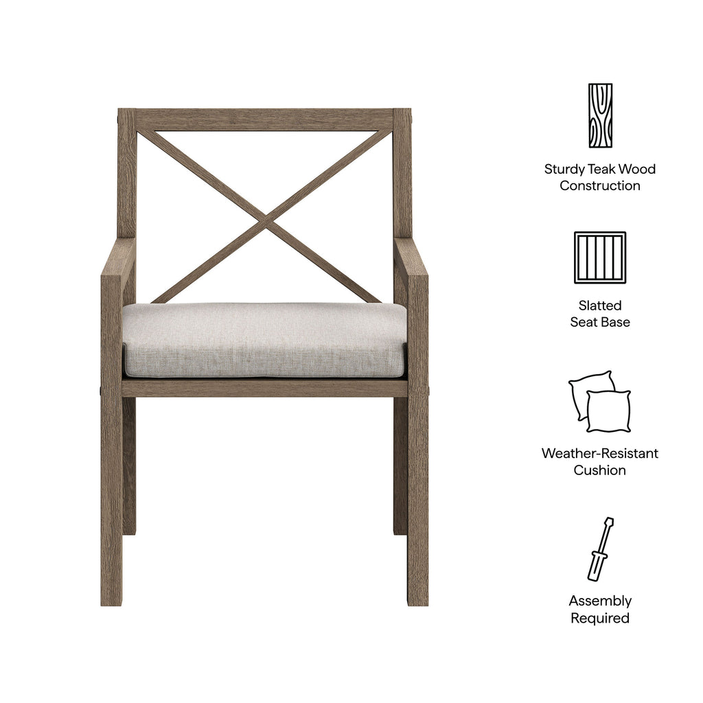 Eastern Teak Outdoor Dining Armchair