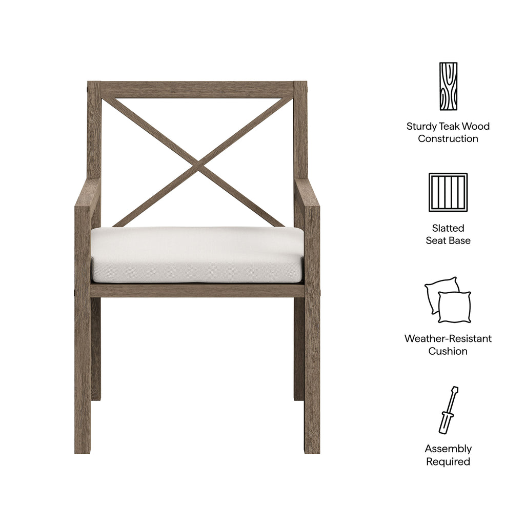 Eastern Teak Outdoor Dining Armchair