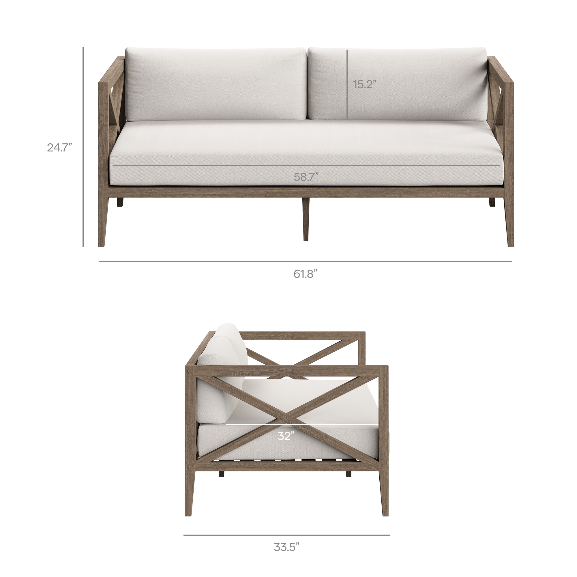 Eastern Teak Loveseat