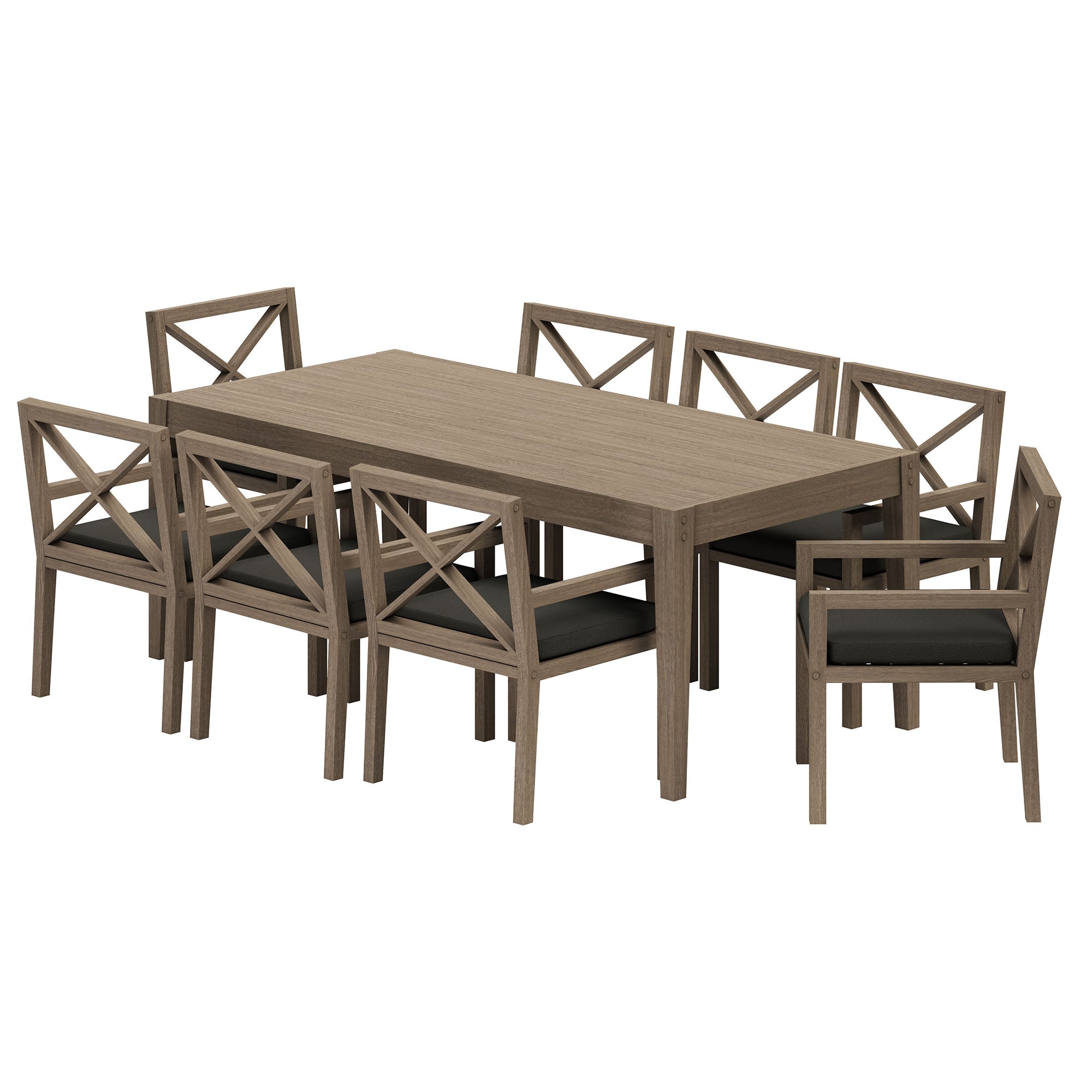 Eastern 9 Piece Teak Wood Dining Set