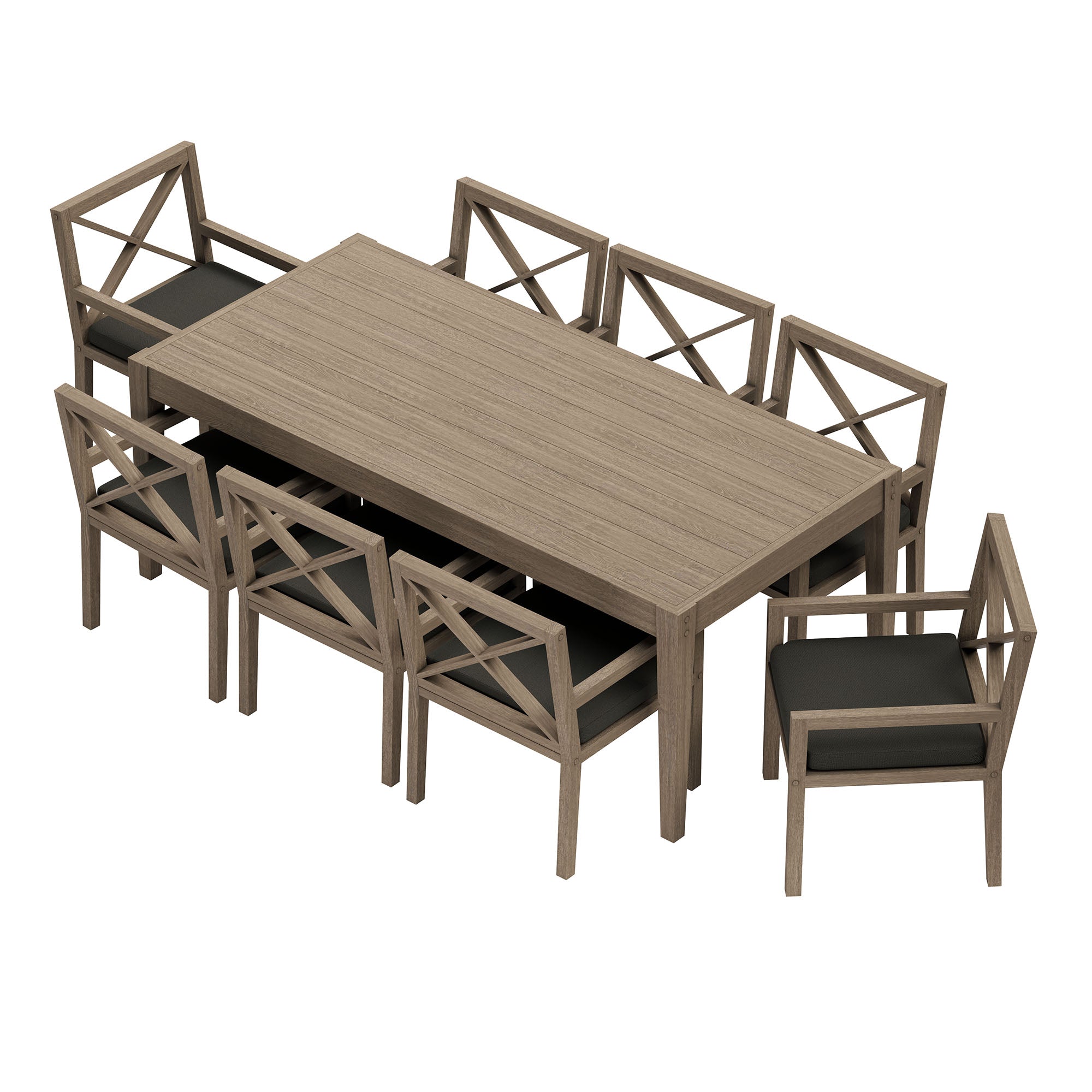 Eastern 9 Piece Teak Wood Dining Set