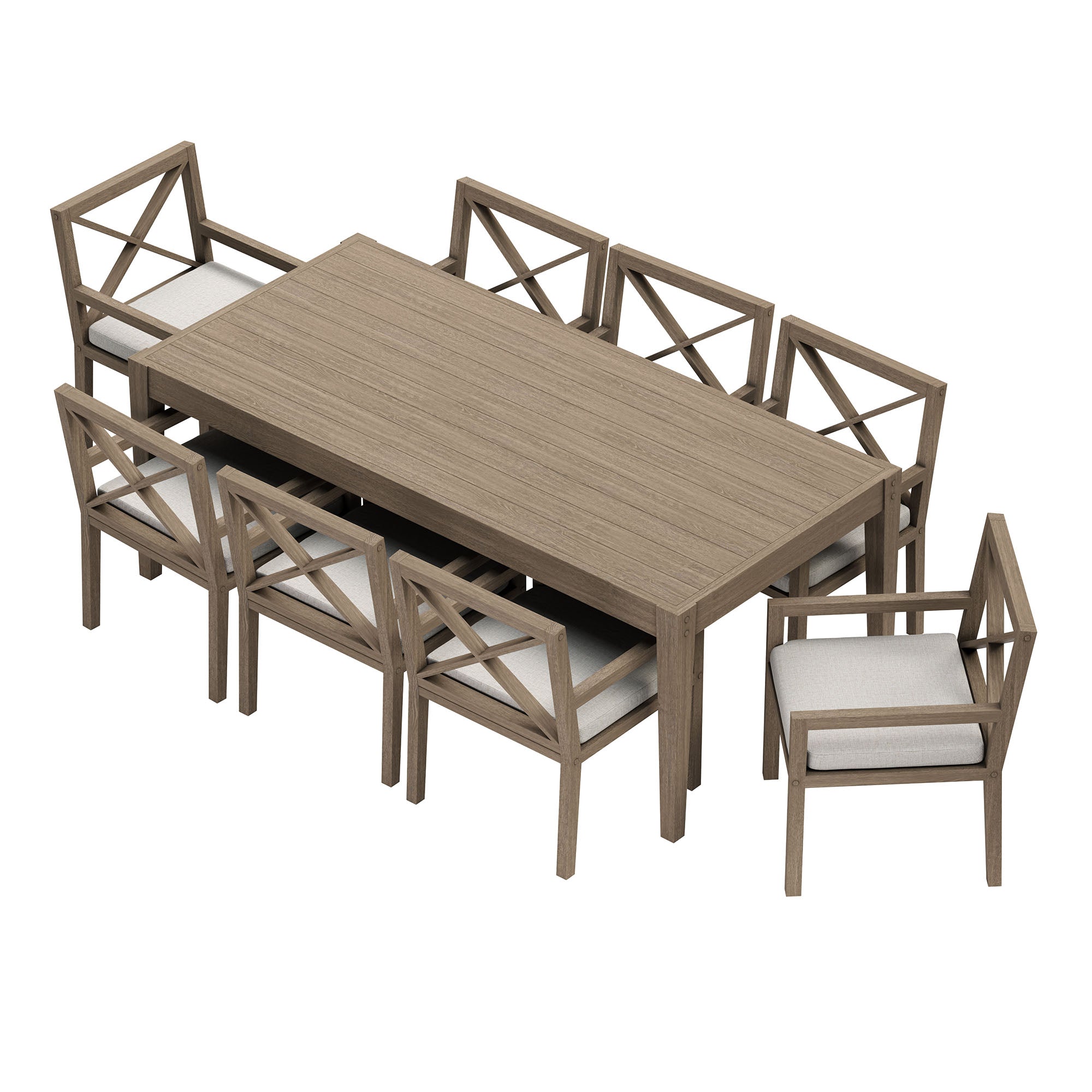 Eastern 9 Piece Teak Wood Dining Set