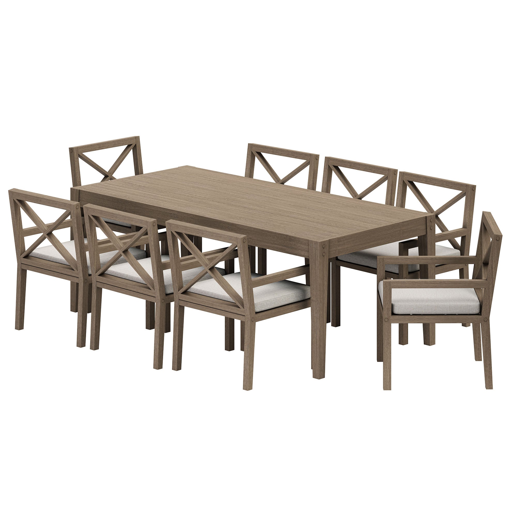 Eastern 9 Piece Teak Wood Dining Set