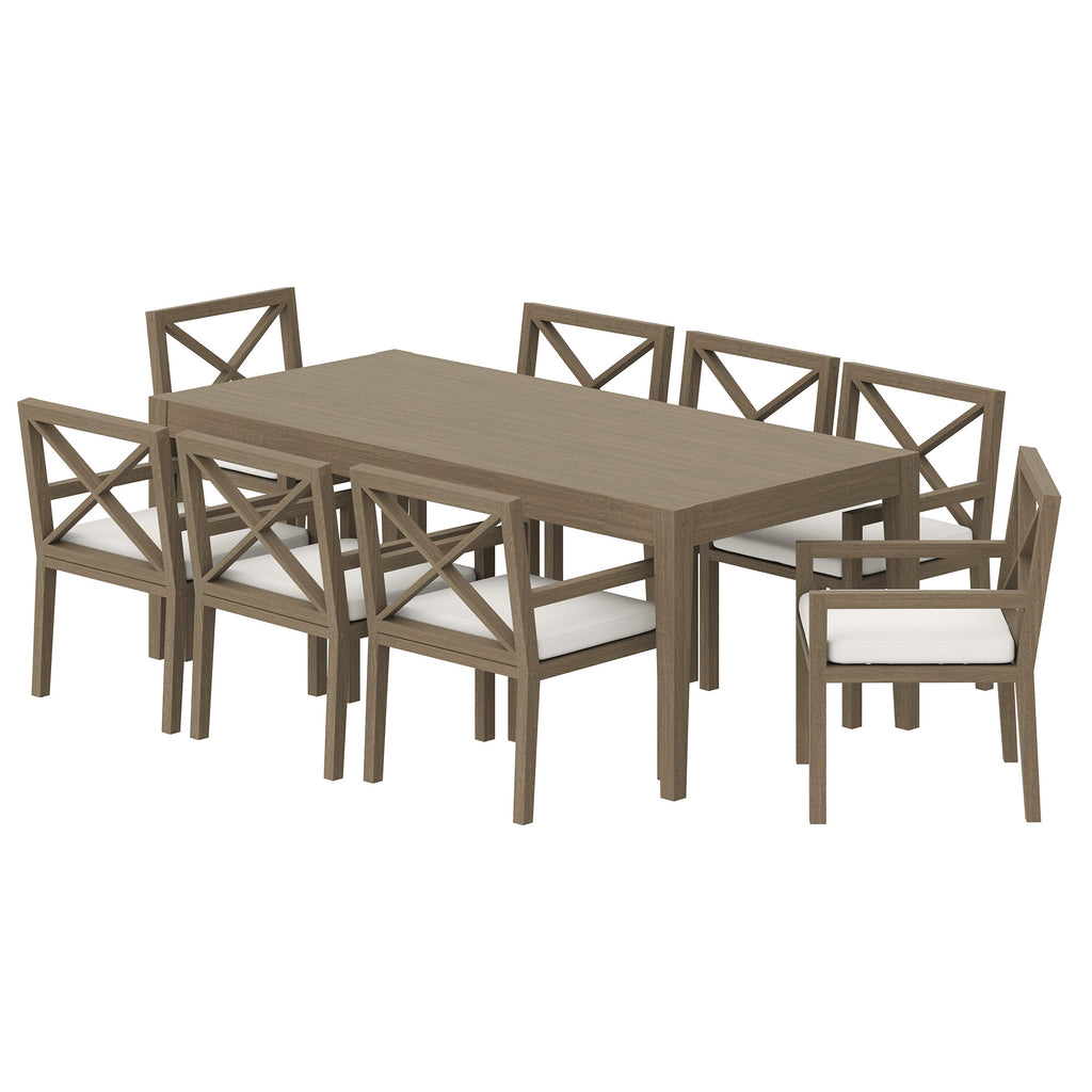 Eastern 9 Piece Teak Wood Dining Set