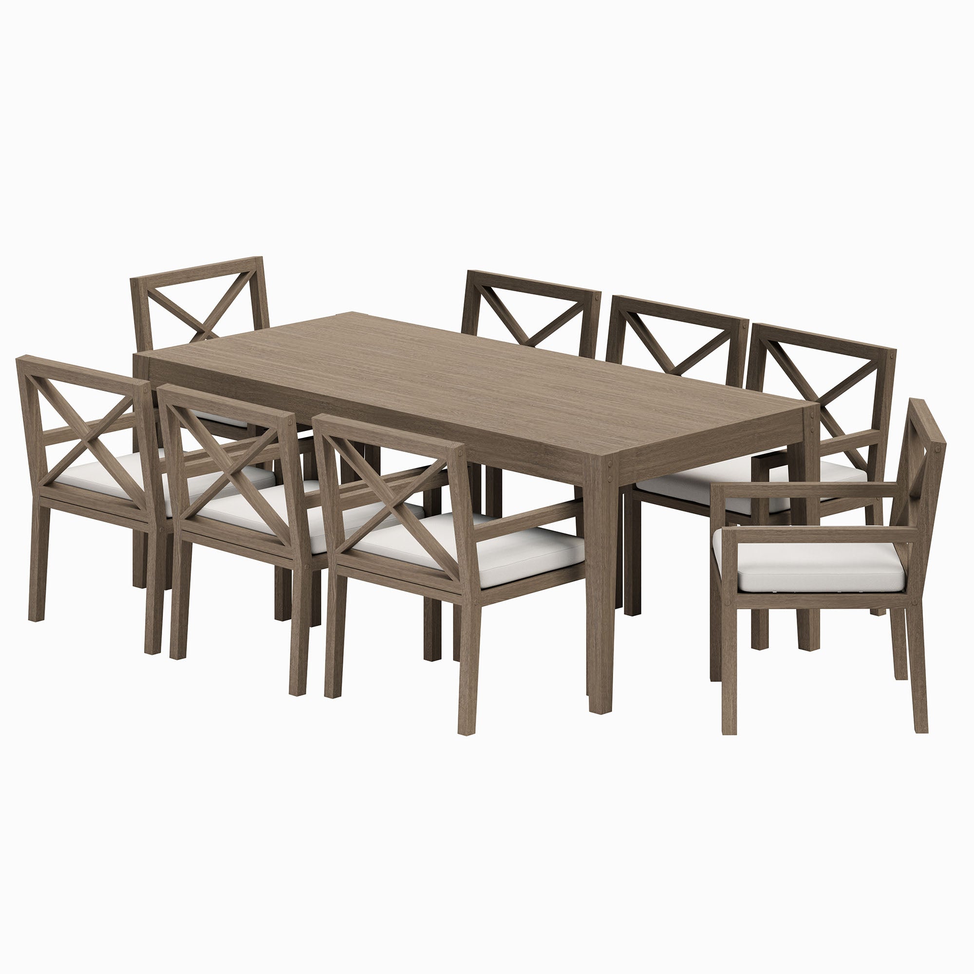Eastern 9 Piece Teak Wood Dining Set
