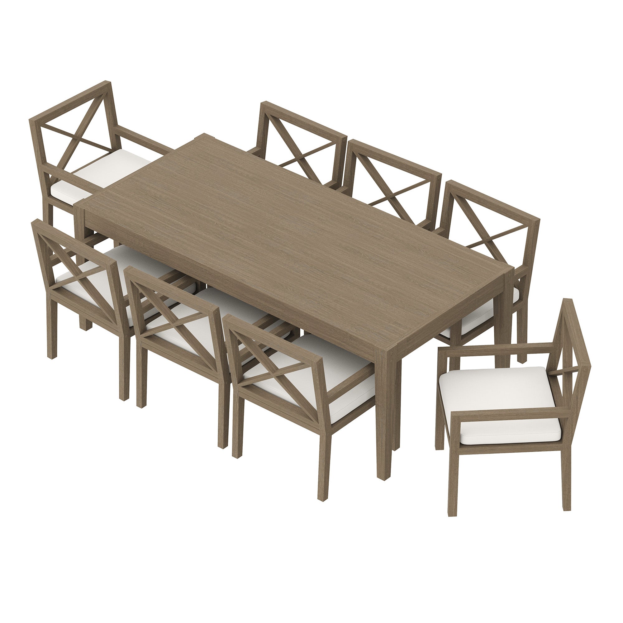 Eastern 9 Piece Teak Wood Dining Set