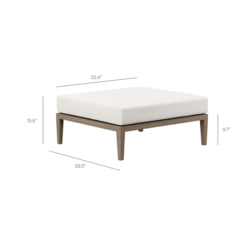 Eastern 5 Piece Outdoor Teak Wood Set- 2 chairs, 1 Sofa, Ottoman