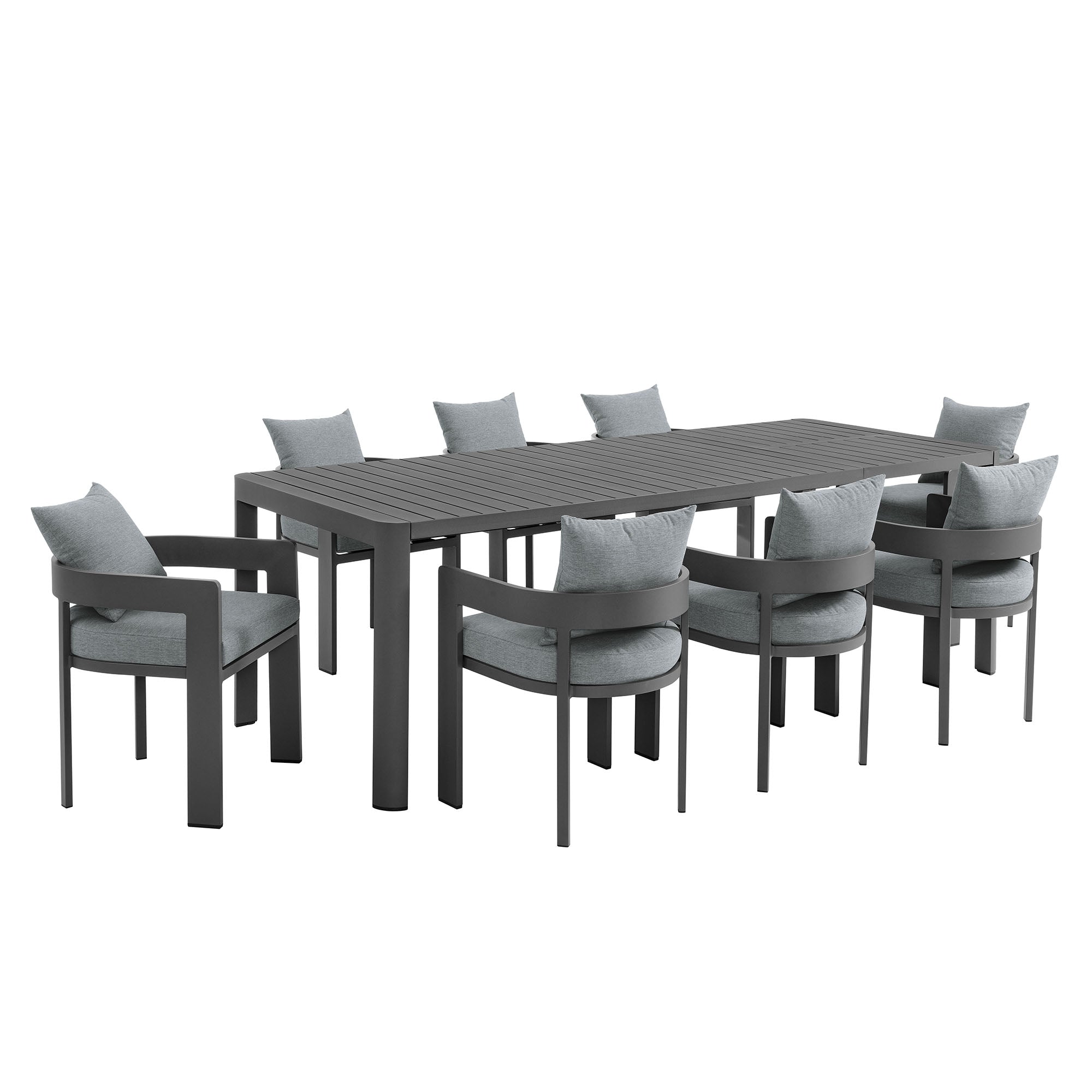 Tulsa 9 Piece Aluminum Dining Set with Extendable Table