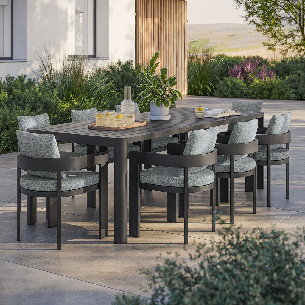 Tulsa 9 Piece Aluminum Dining Set with Extendable Table