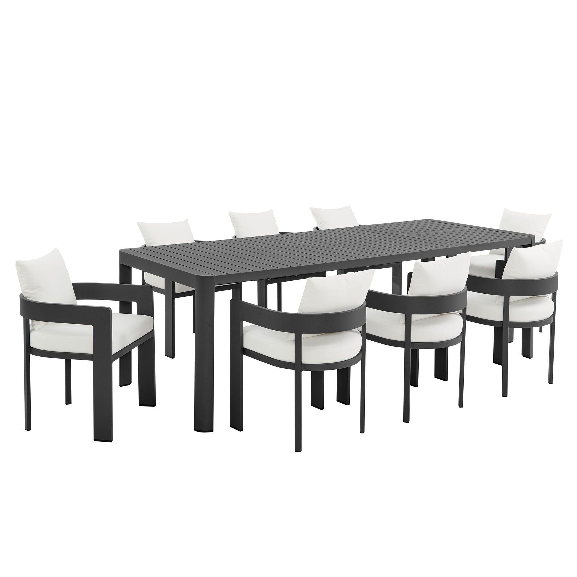 Tulsa 9 Piece Aluminum Dining Set with Extendable Table