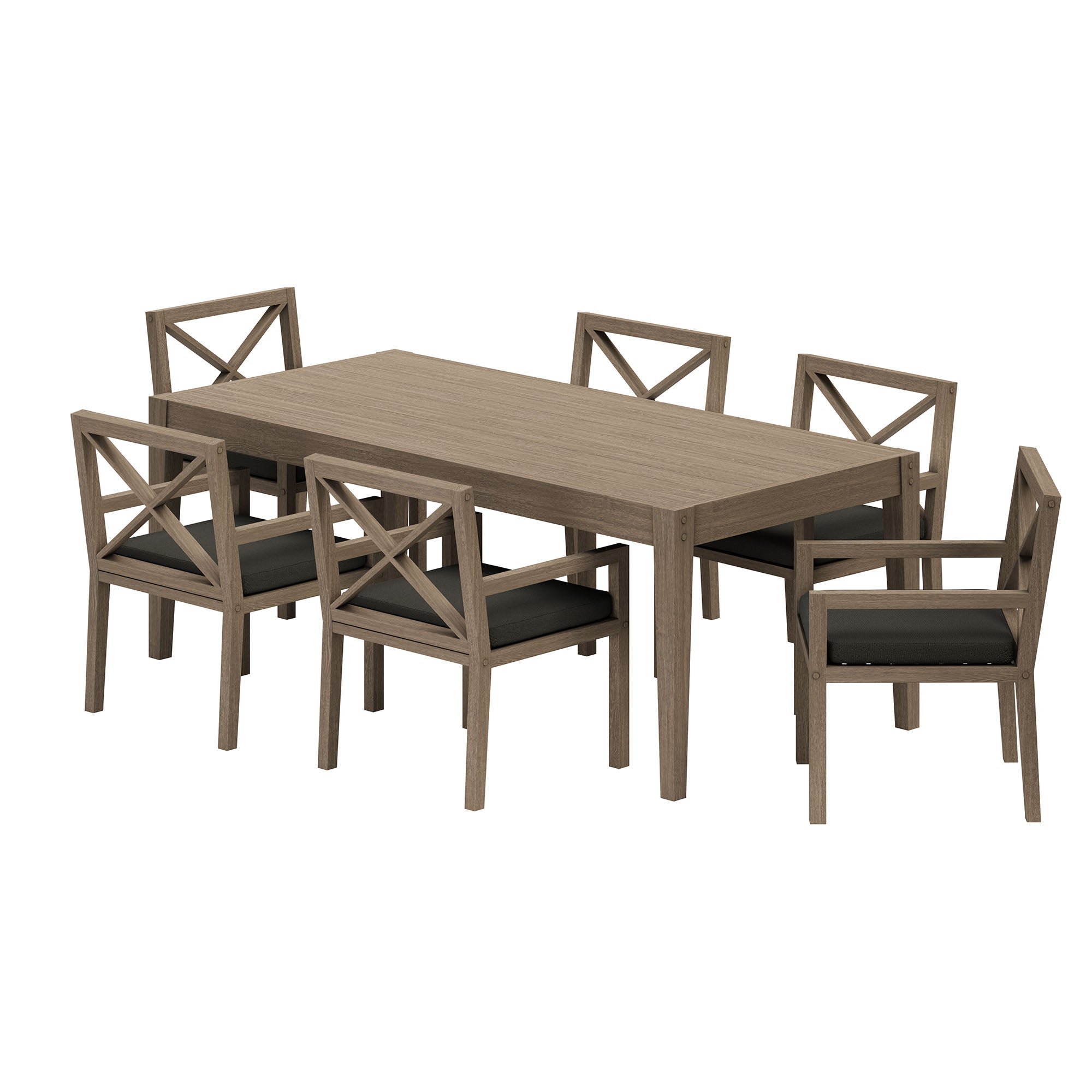 Eastern 7 Piece Outdoor Teak Dining Set