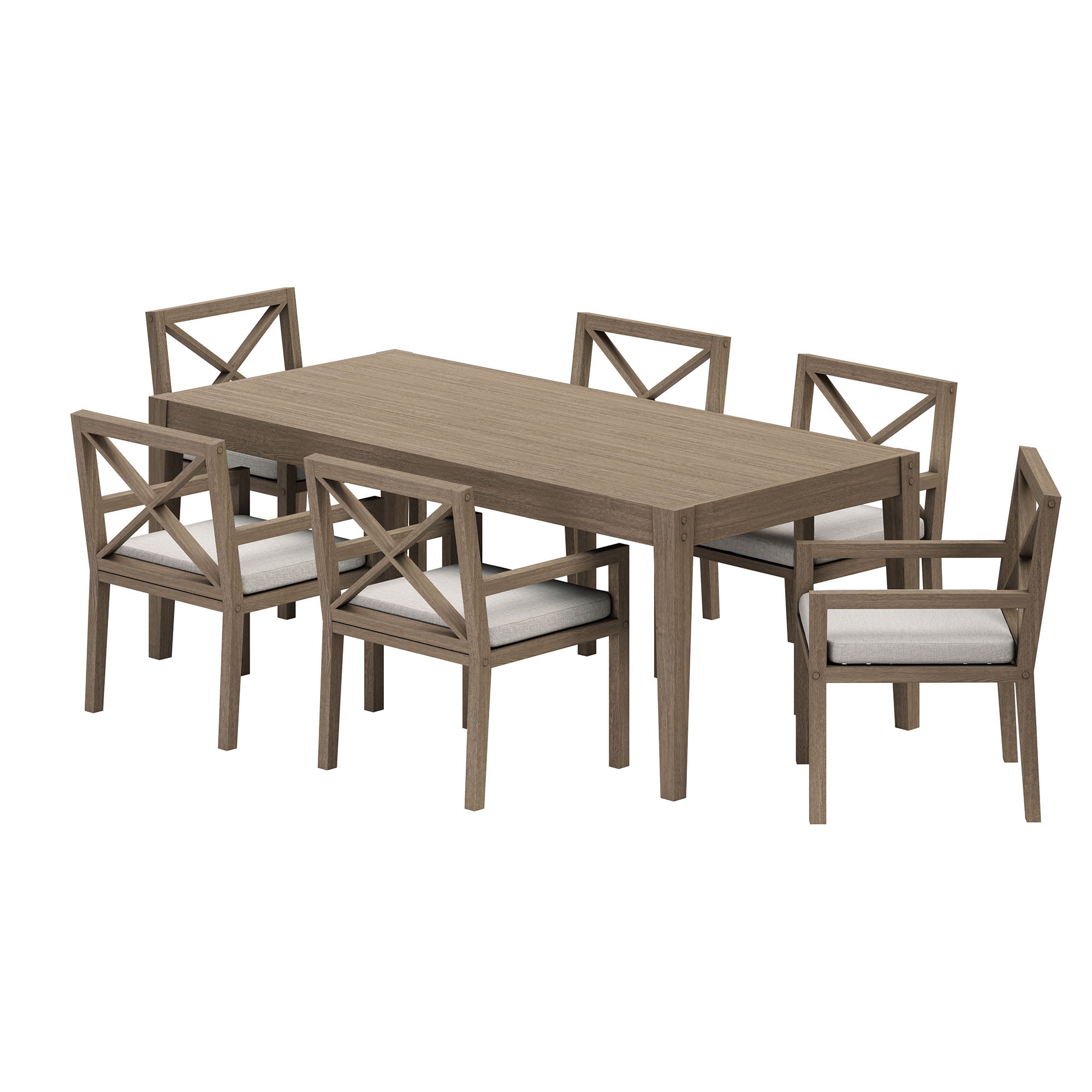 Eastern 7 Piece Outdoor Teak Dining Set