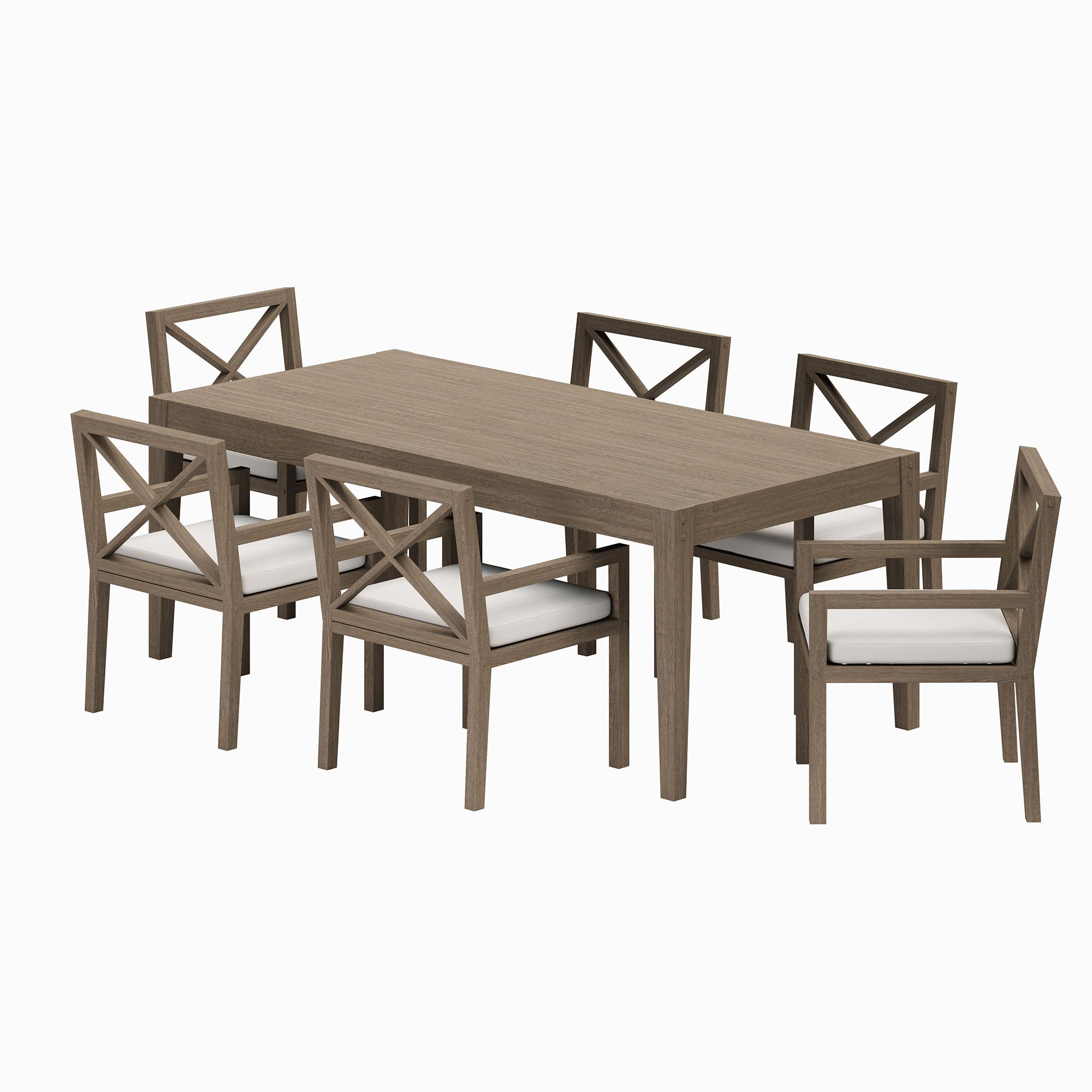 Eastern 7 Piece Outdoor Teak Dining Set