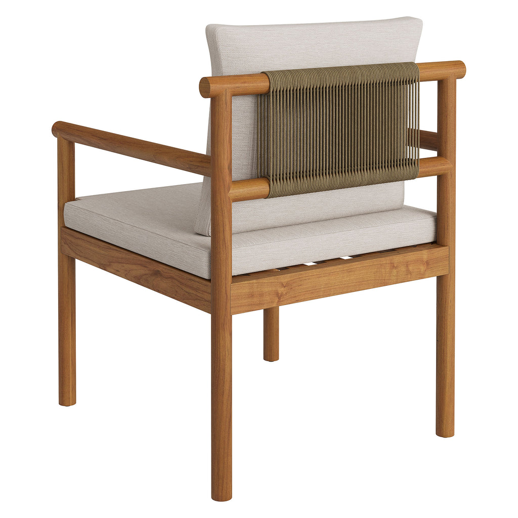 Melany Outdoor Teak Rope Dining Chair