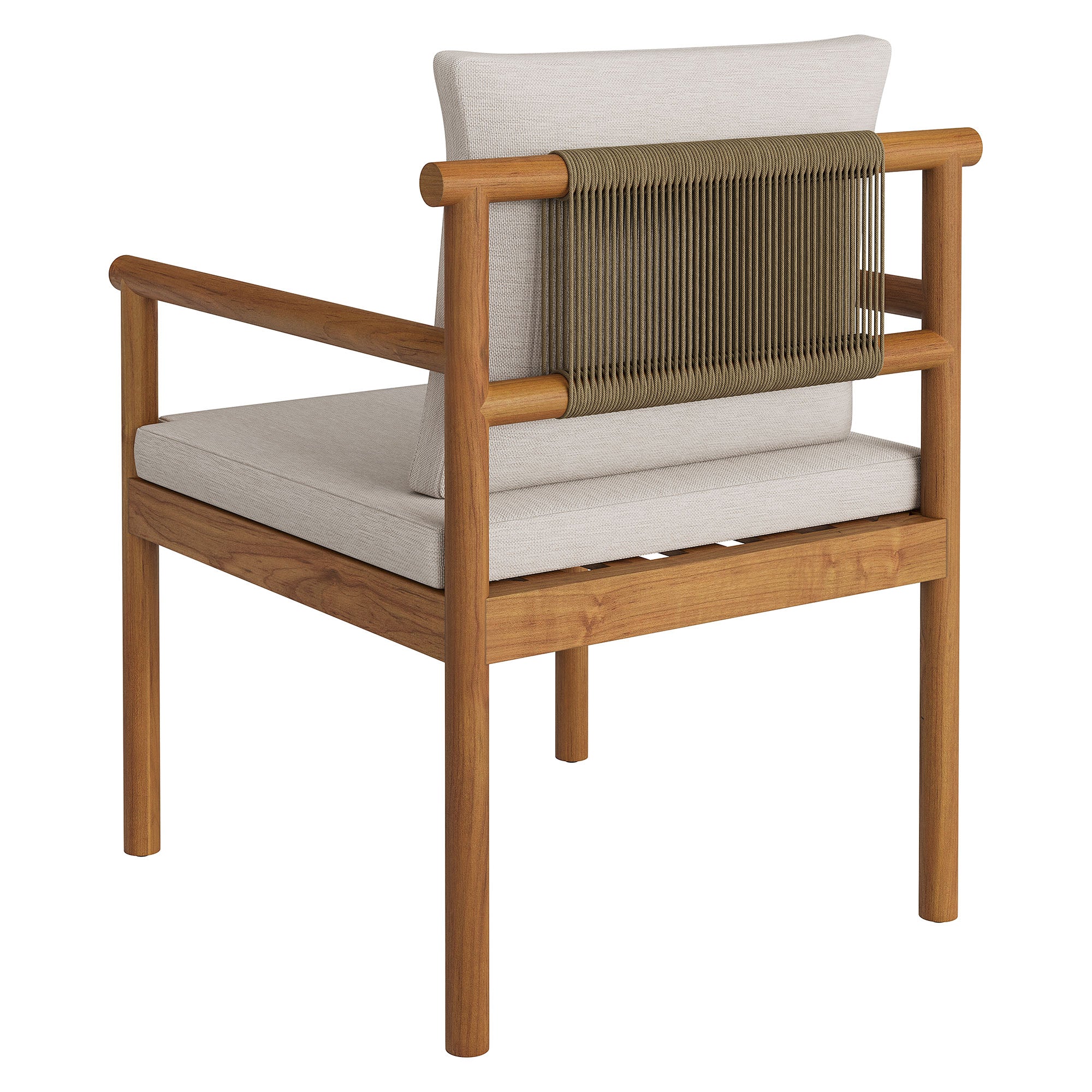Melany Outdoor Teak Rope Dining Chair