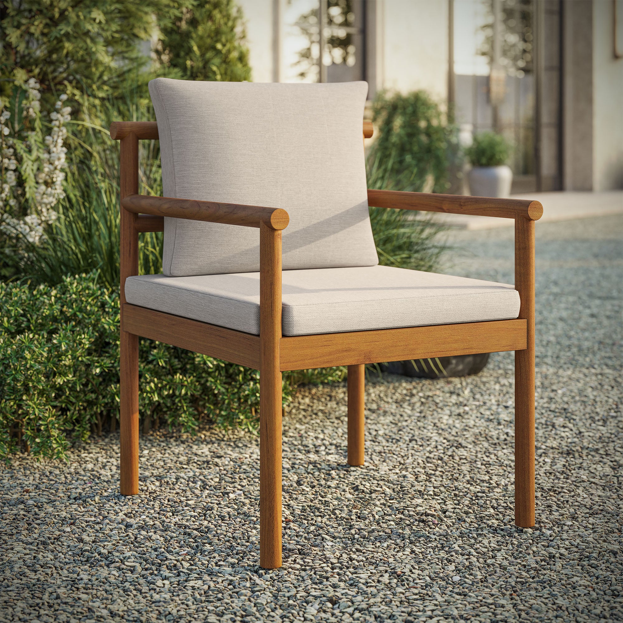 Melany Outdoor Teak Rope Dining Chair