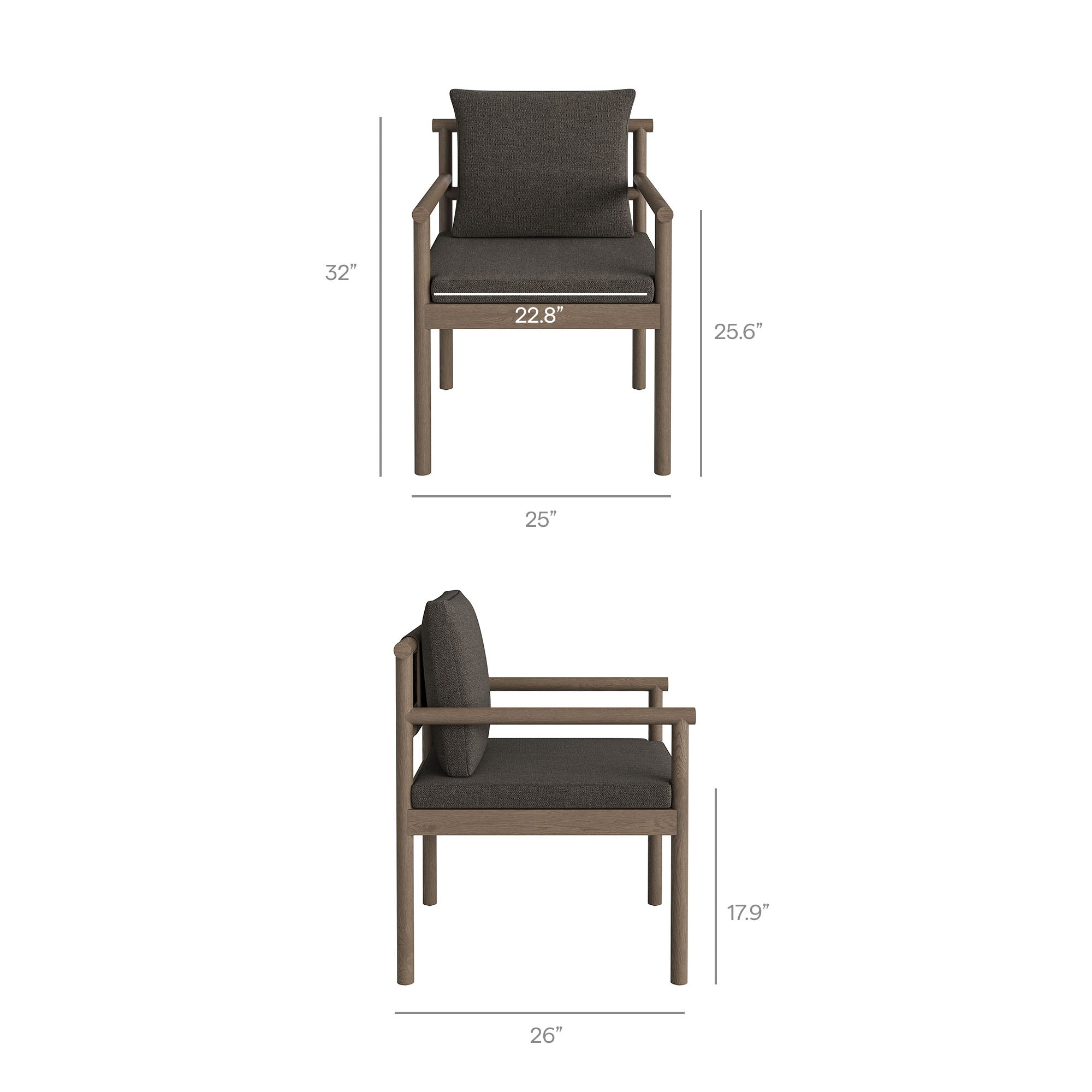 Melany Outdoor Teak Rope Dining Chair