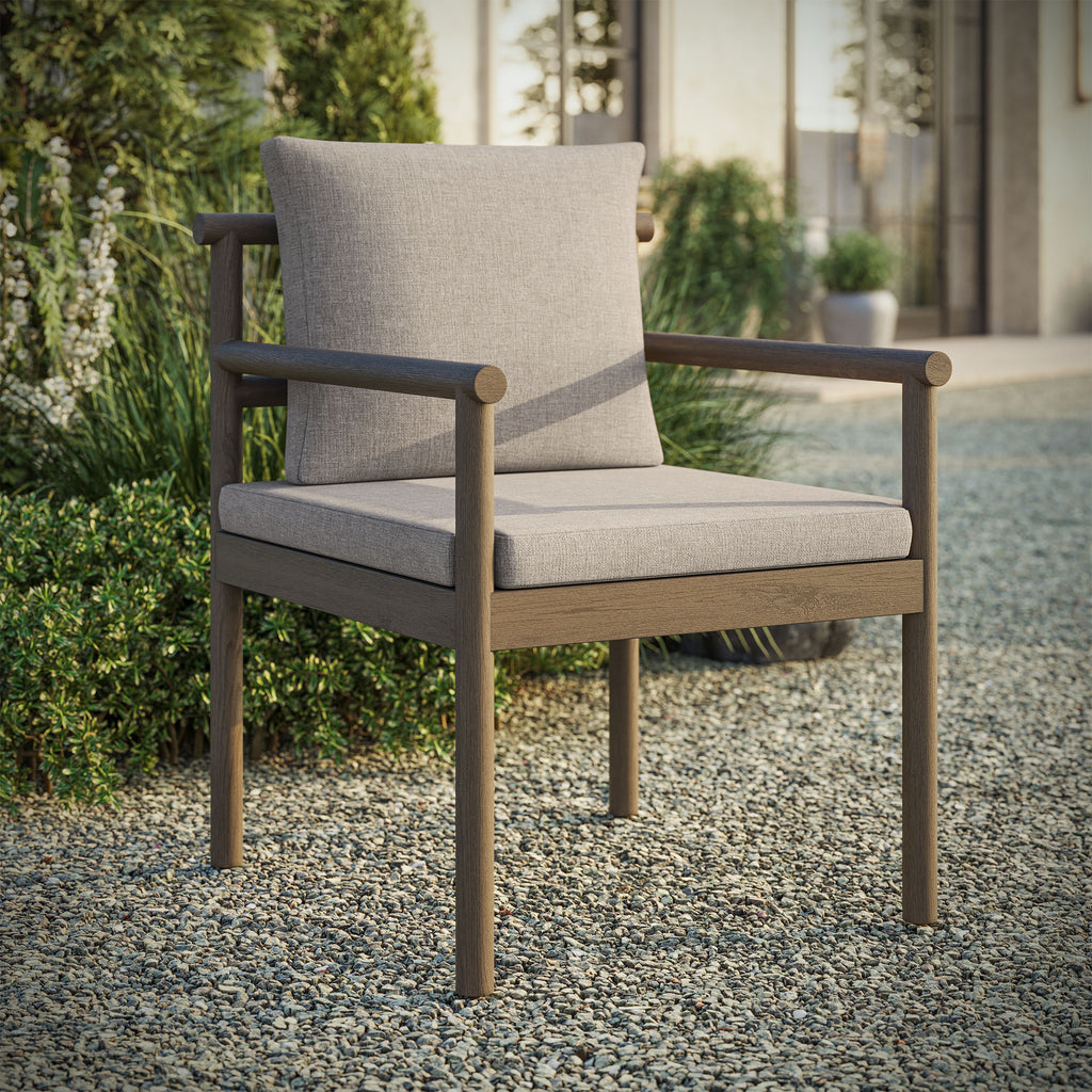 Melany Outdoor Teak Rope Dining Chair