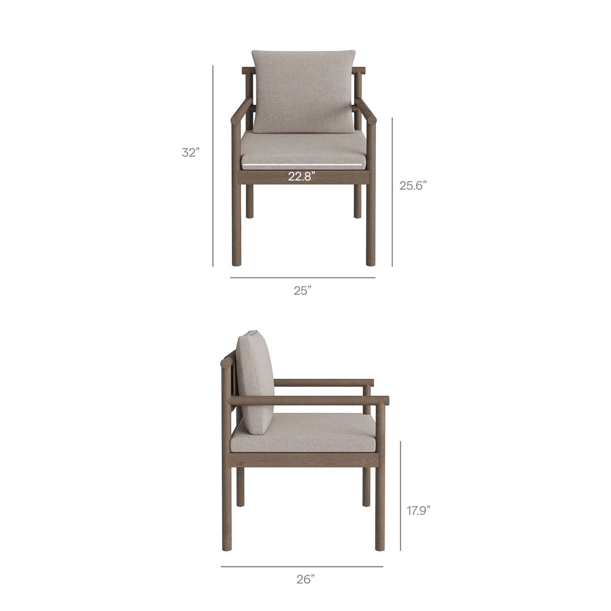 Melany Outdoor Teak Rope Dining Chair