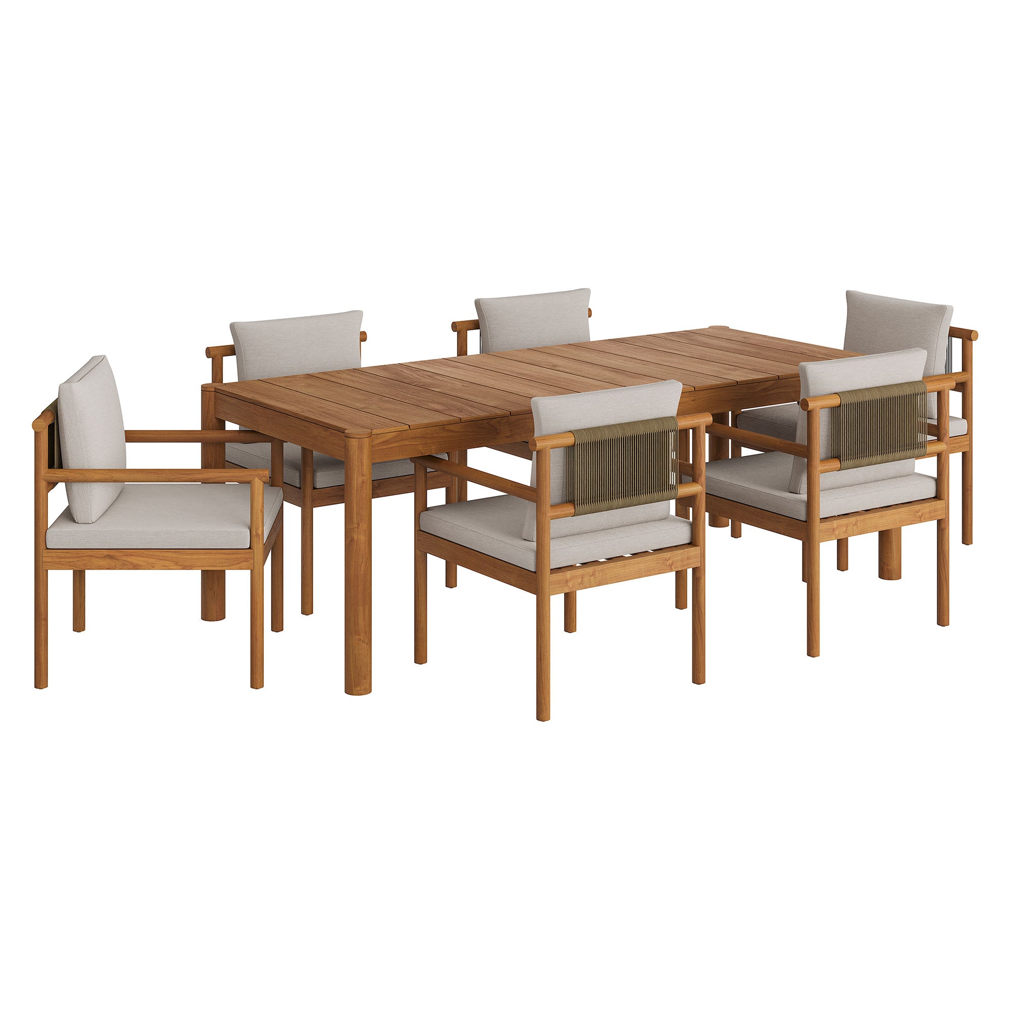 Melany 7 Piece Outdoor Teak Dining Set