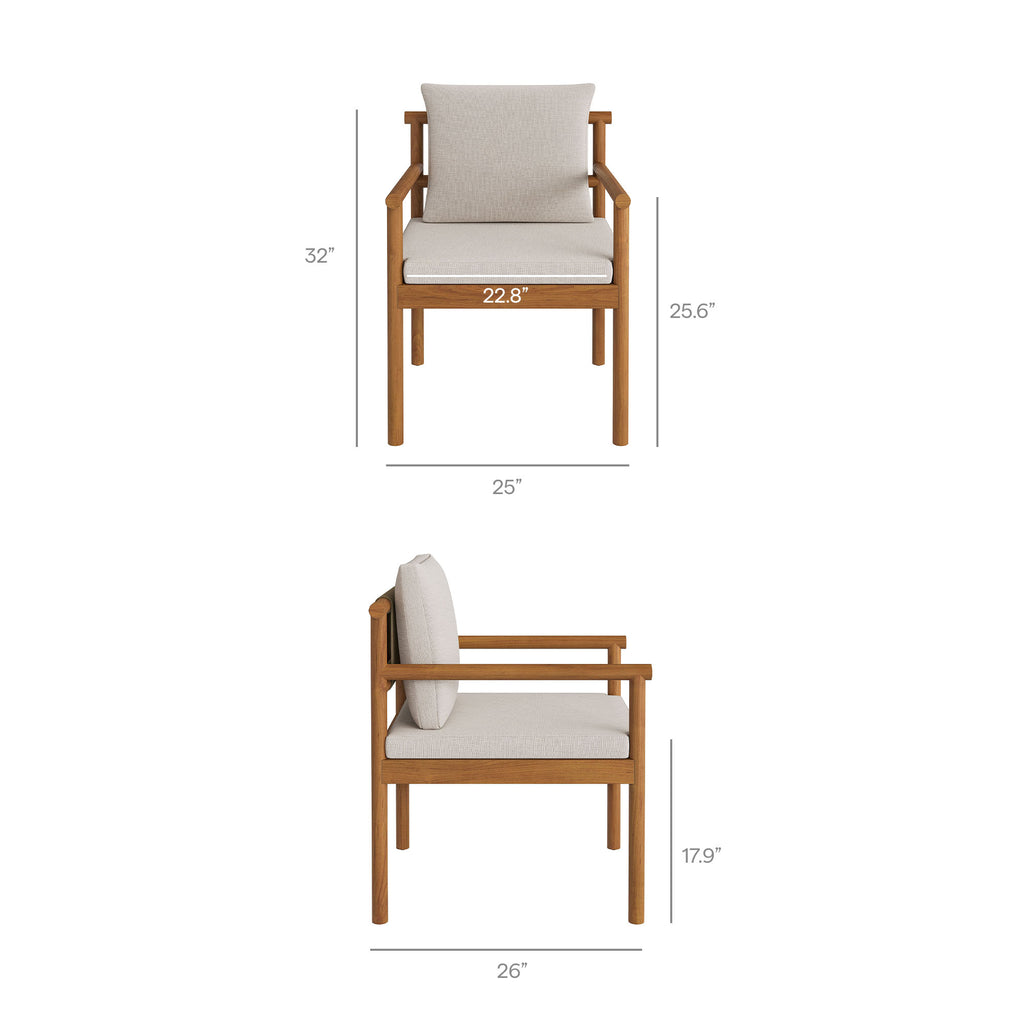 Melany 7 Piece Outdoor Teak Dining Set