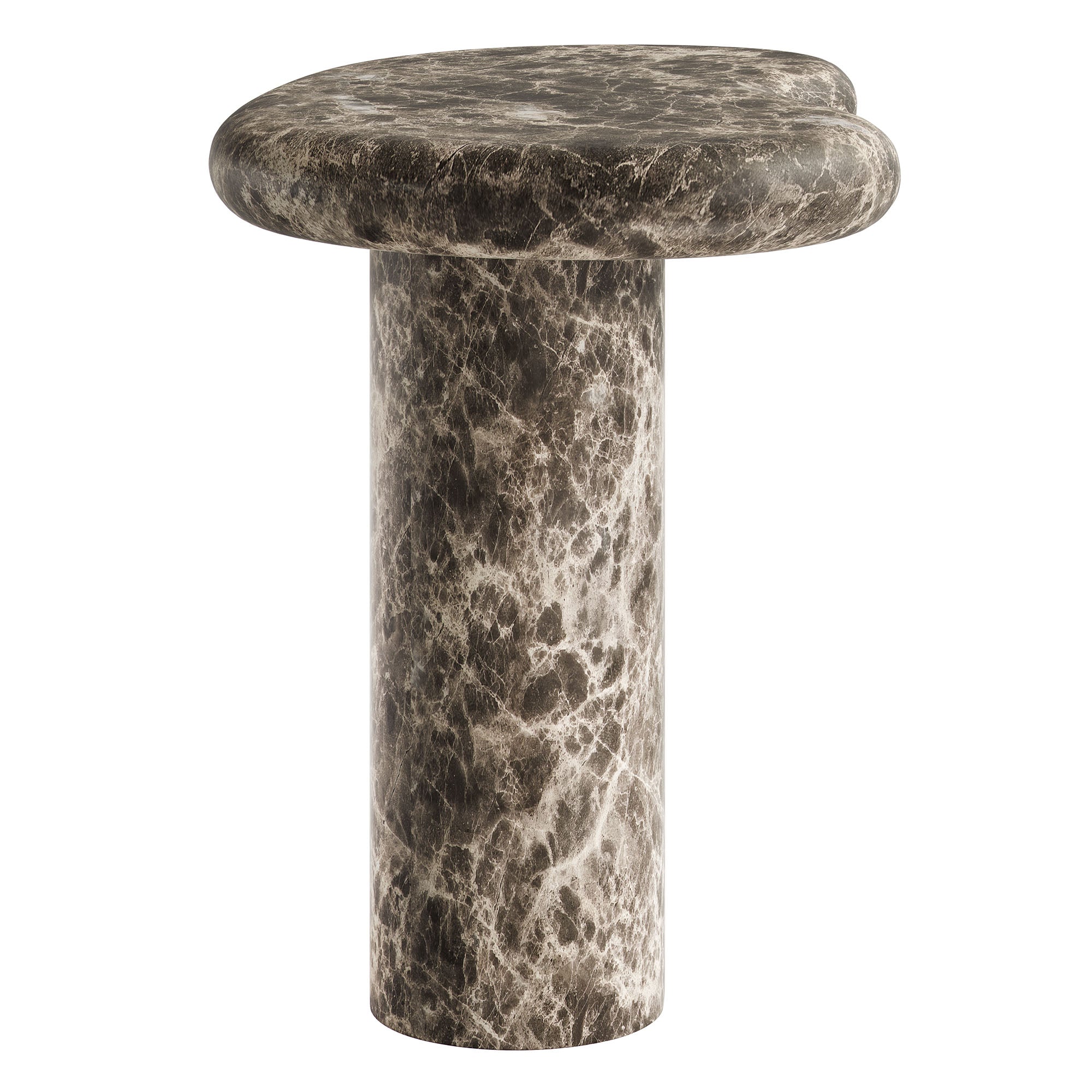 Vanessa Outdoor Faux Marble Side Table