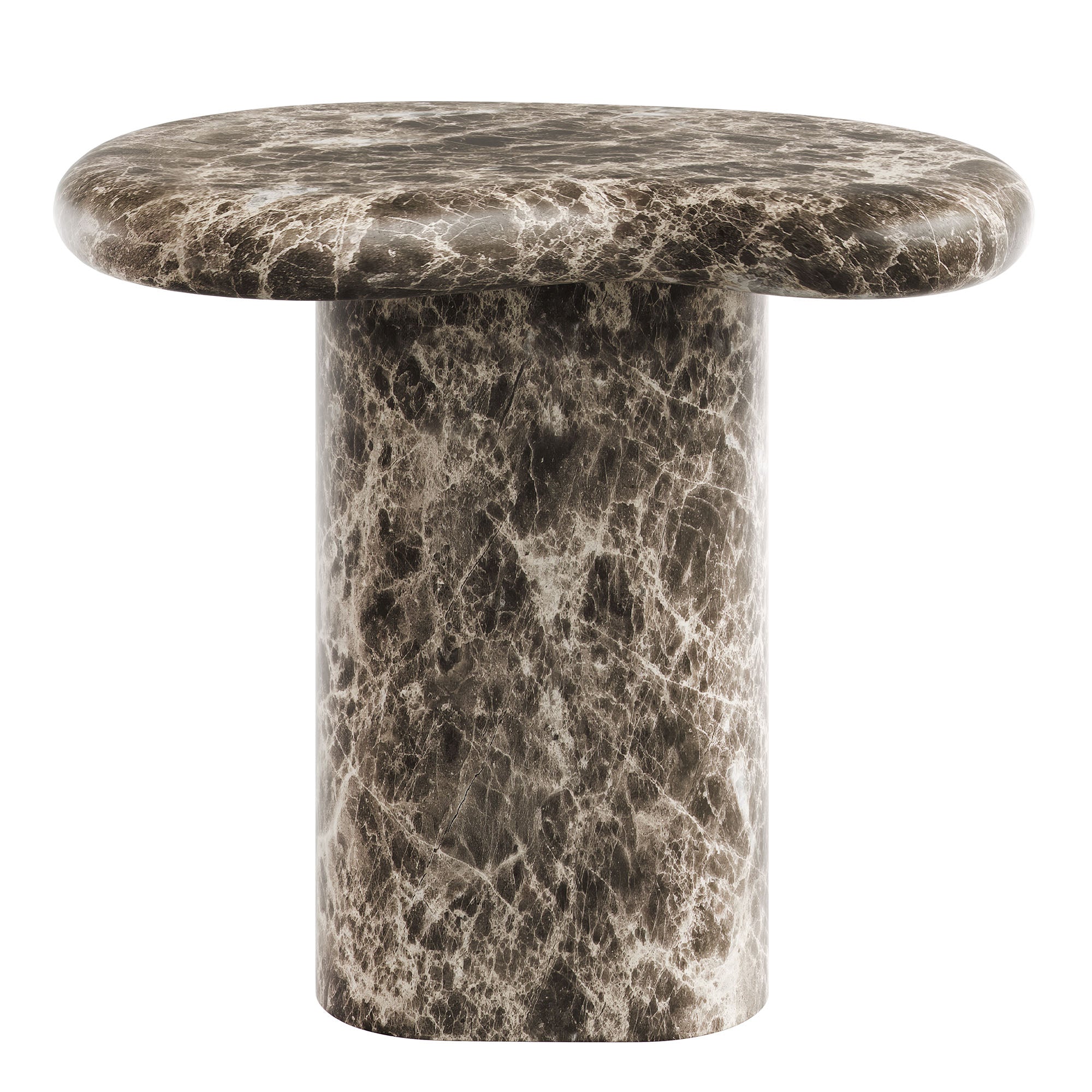 Vanessa Outdoor Faux Marble Side Table