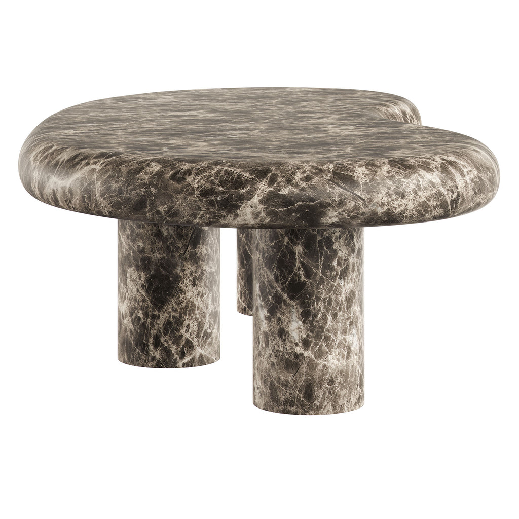Vanessa Outdoor Faux Marble Coffee Table