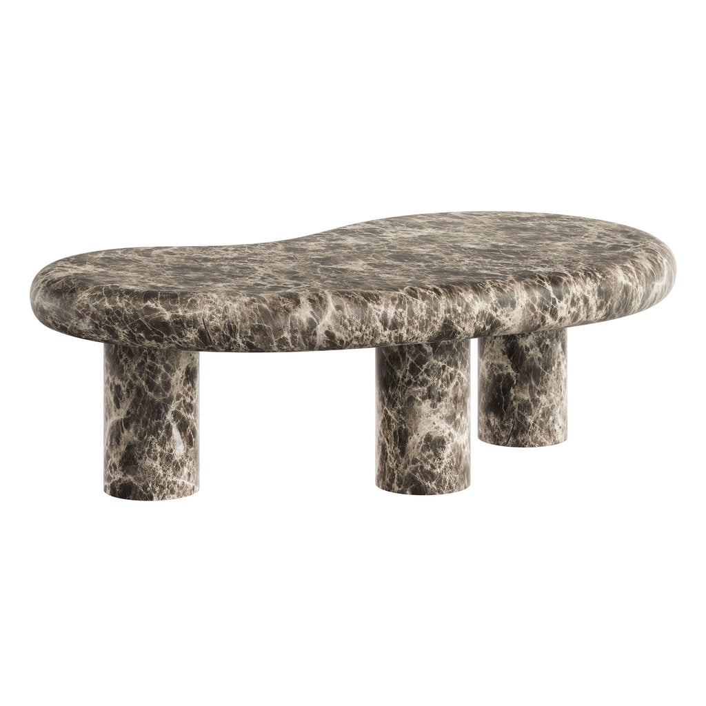 Vanessa Outdoor Faux Marble Coffee Table