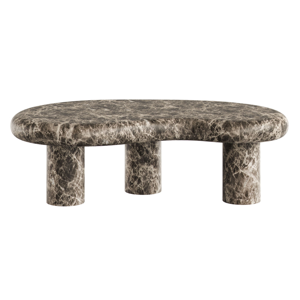 Vanessa Outdoor Faux Marble Coffee Table
