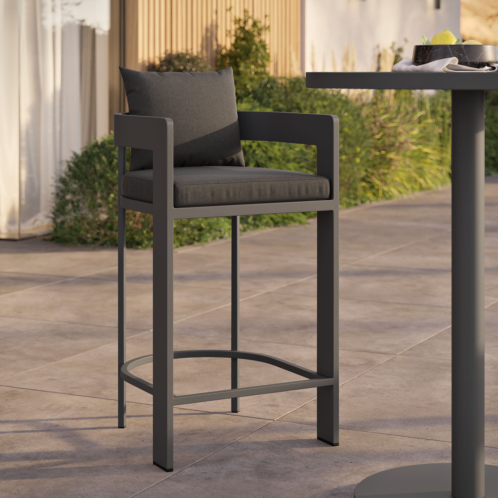 Tulsa Outdoor Aluminum Bar Stool