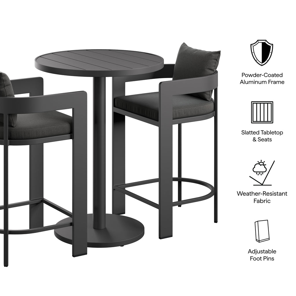 Tulsa 3 Piece Aluminum Bar Cocktail Set