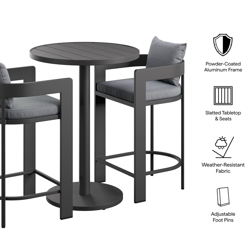 Tulsa 3 Piece Aluminum Bar Cocktail Set