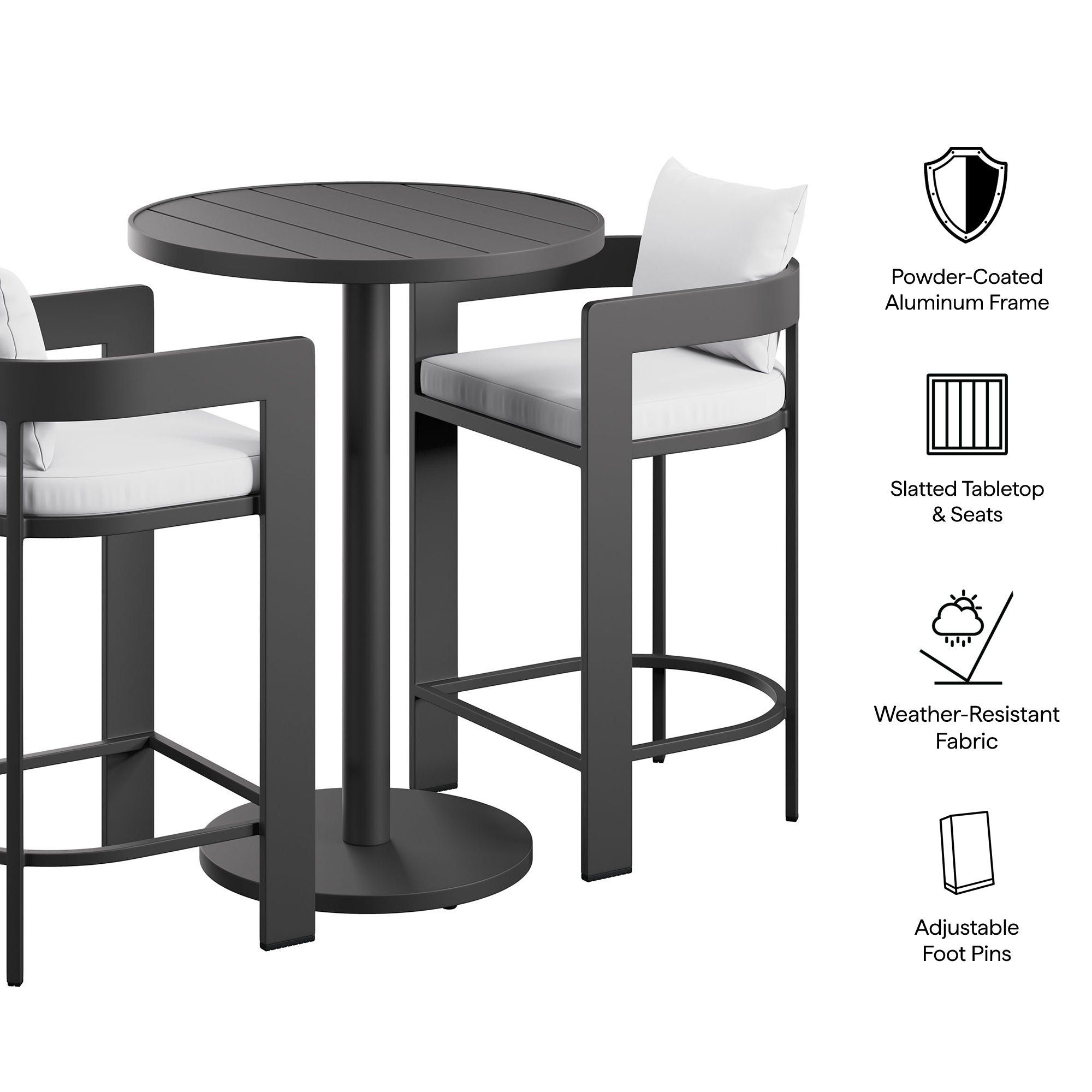 Tulsa 3 Piece Aluminum Bar Cocktail Set