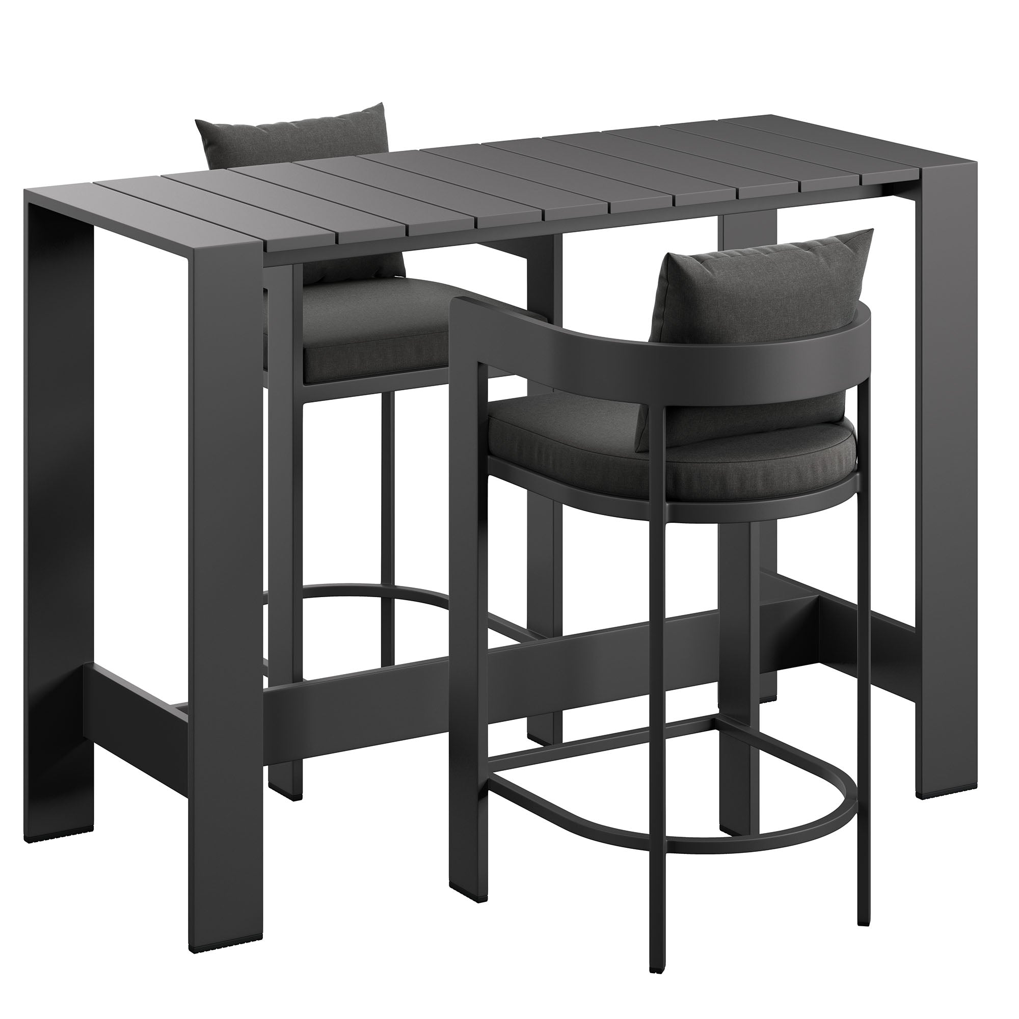 Tulsa 3 Piece Aluminum Bar Table Set